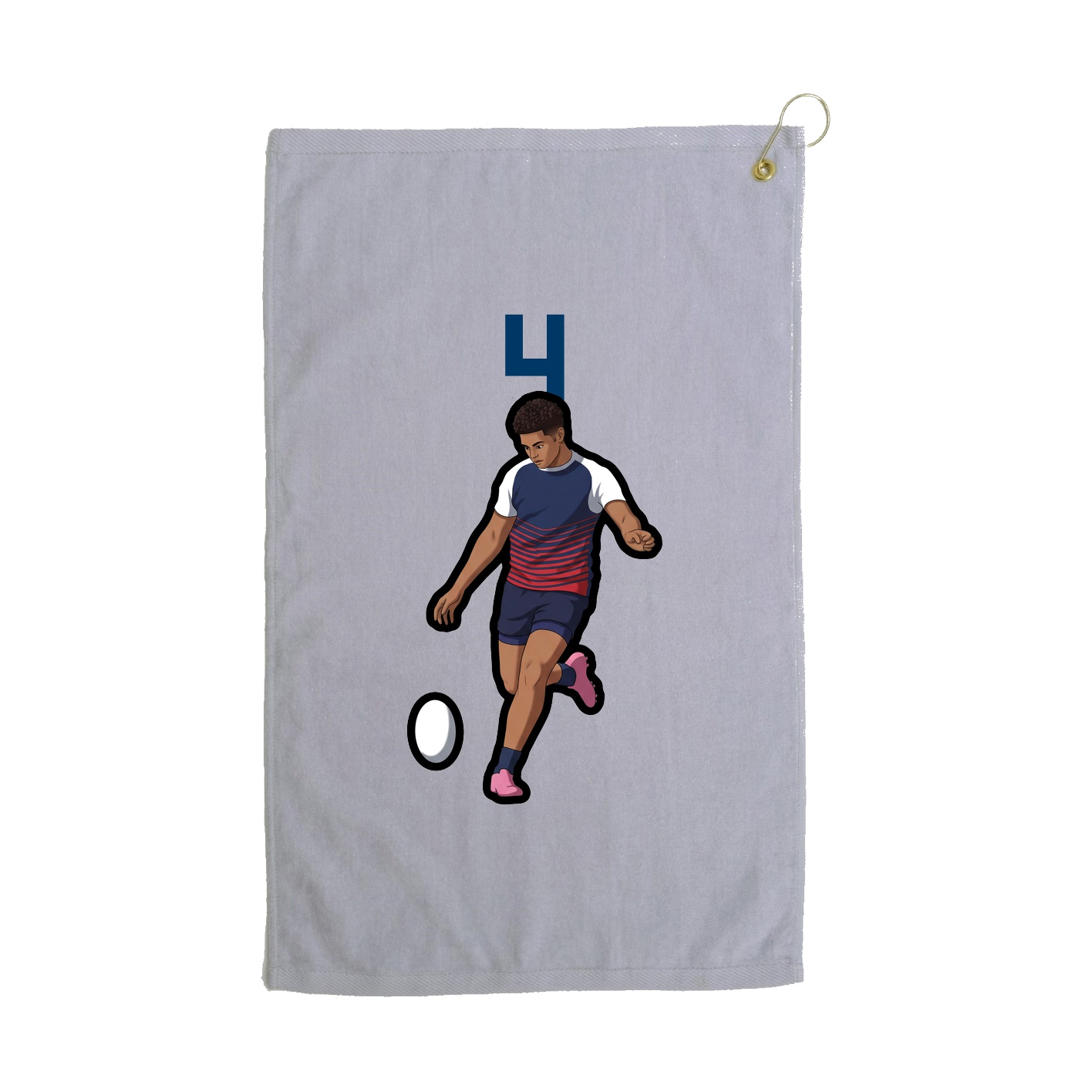 Golf Towel — Number Top in Grey