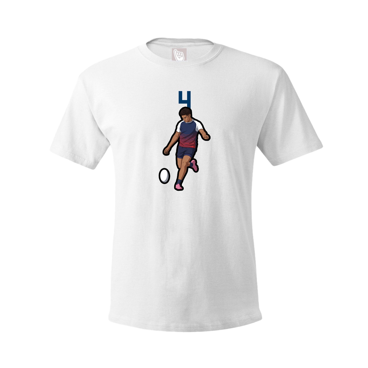 Youth Tee — Number Top in White