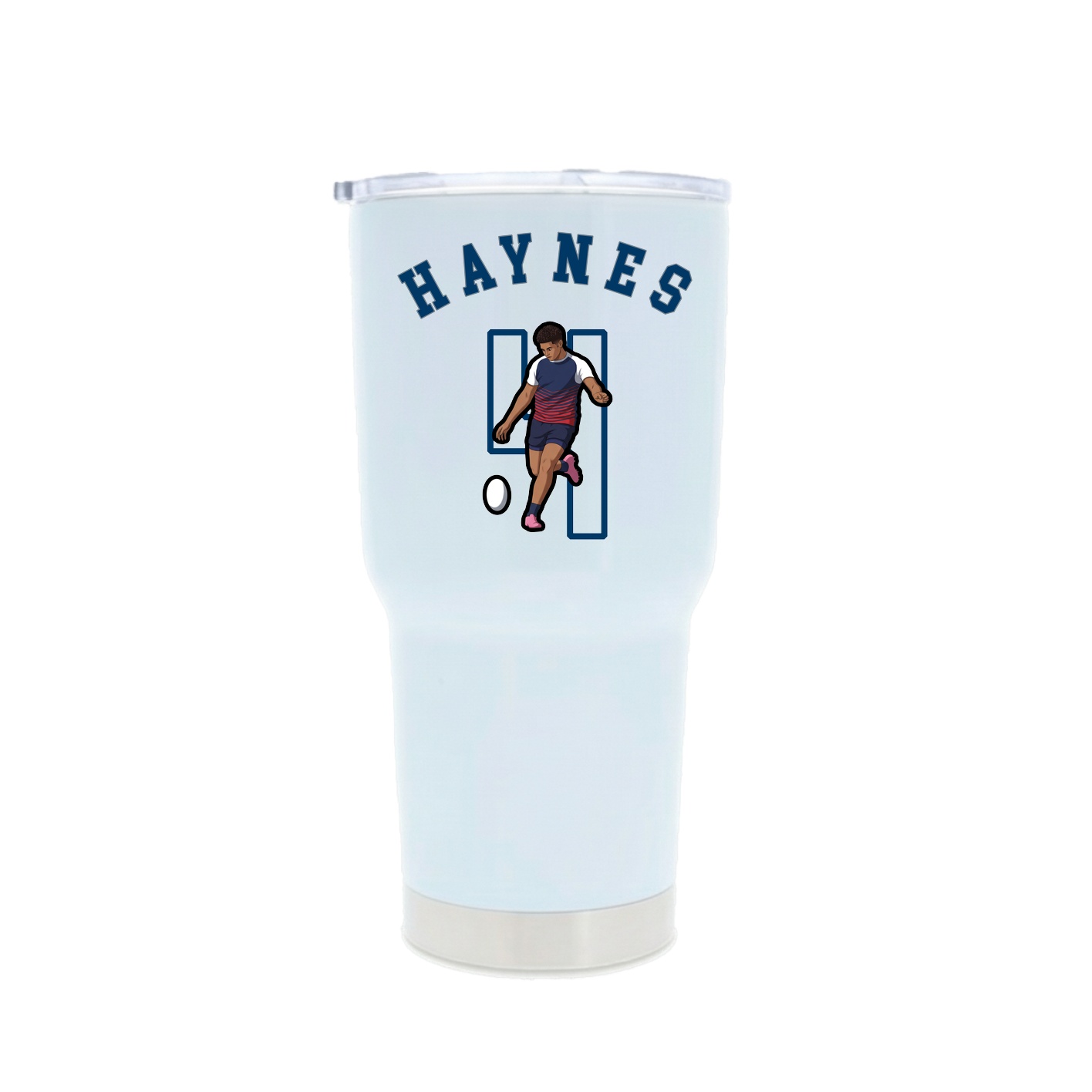 30oz Stainless Steel Tumbler — Shirsey Arch in White