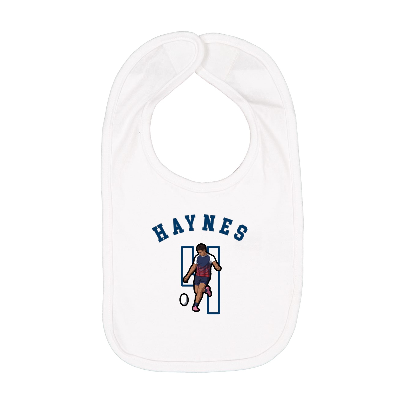 Infant Bib — Shirsey Arch in White