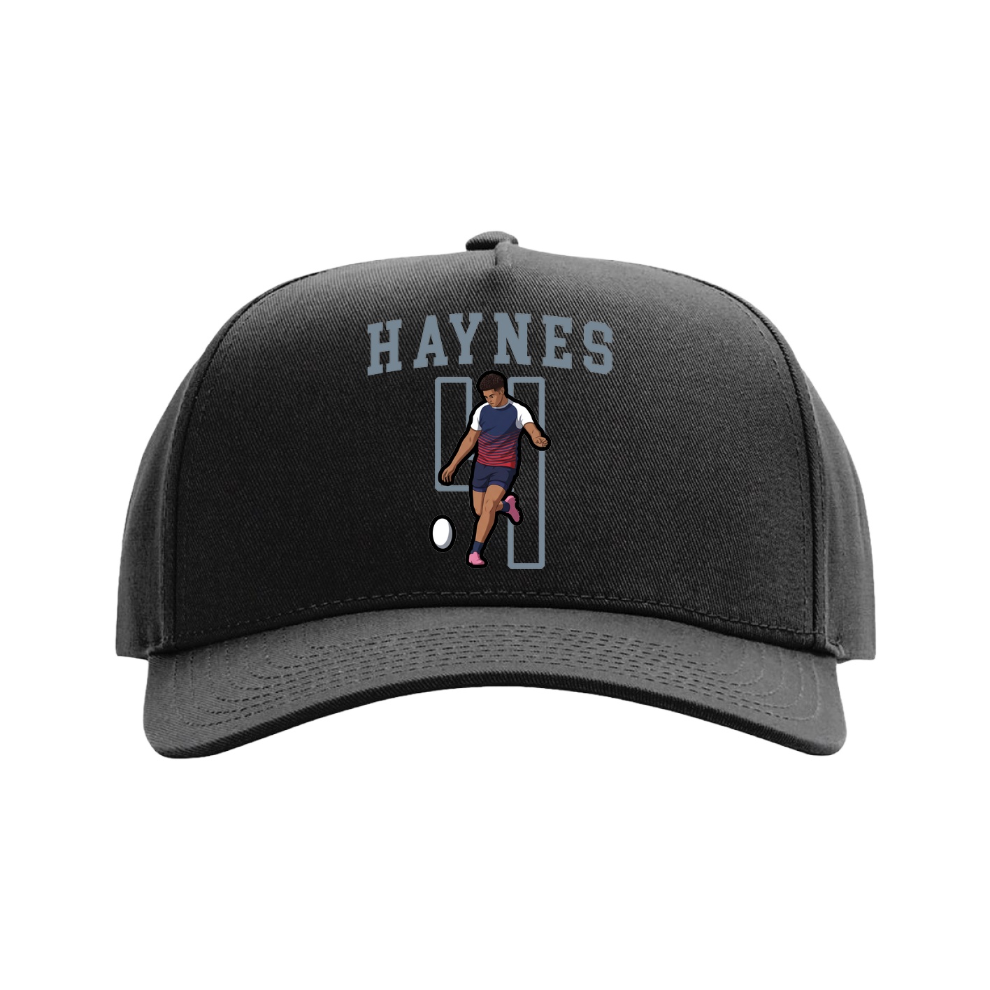 Full Fabric Five-Panel Champ Cap — Shirsey in Black