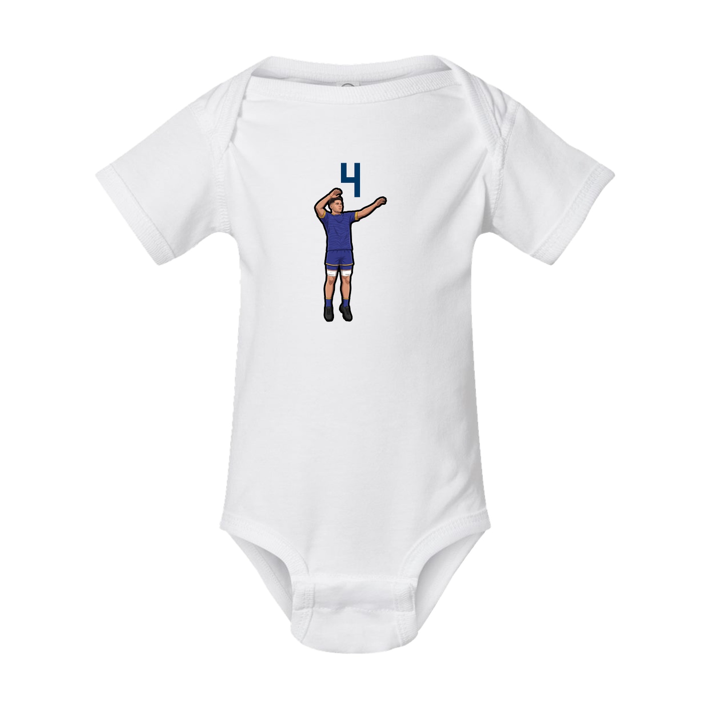 Baby Onesie — Number Top in White