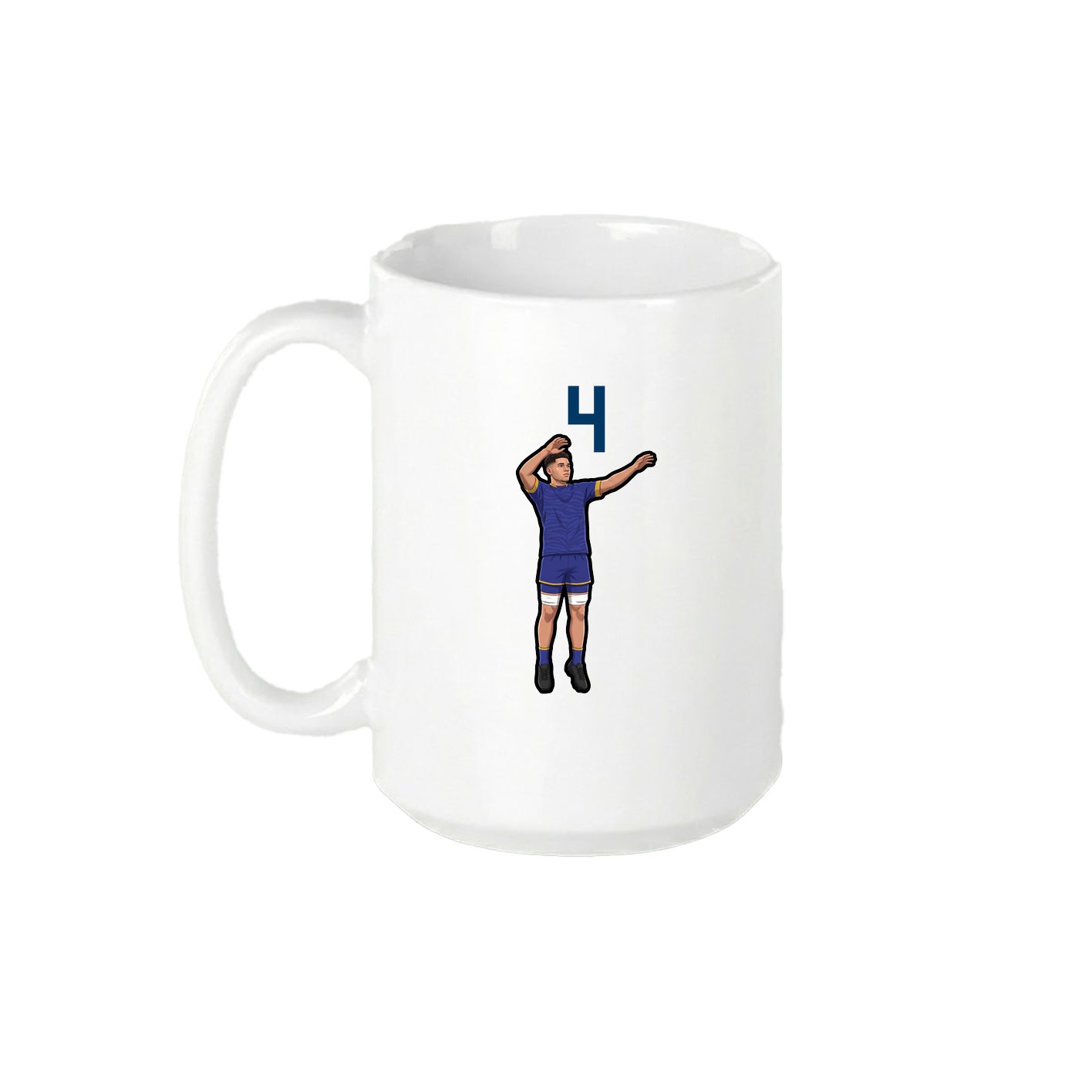 15oz Coffee Mug — Number Top in White