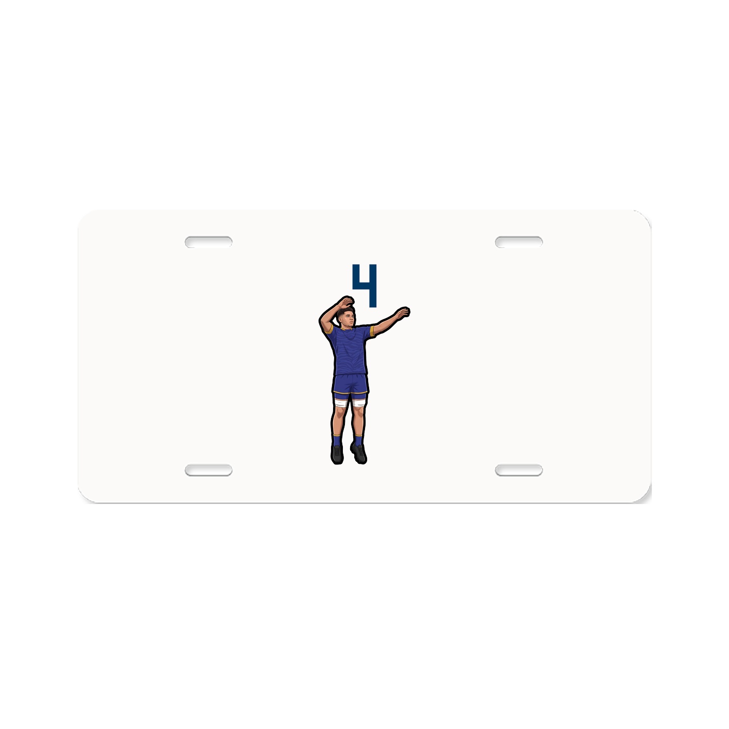 License Plate — Number Top in Classic