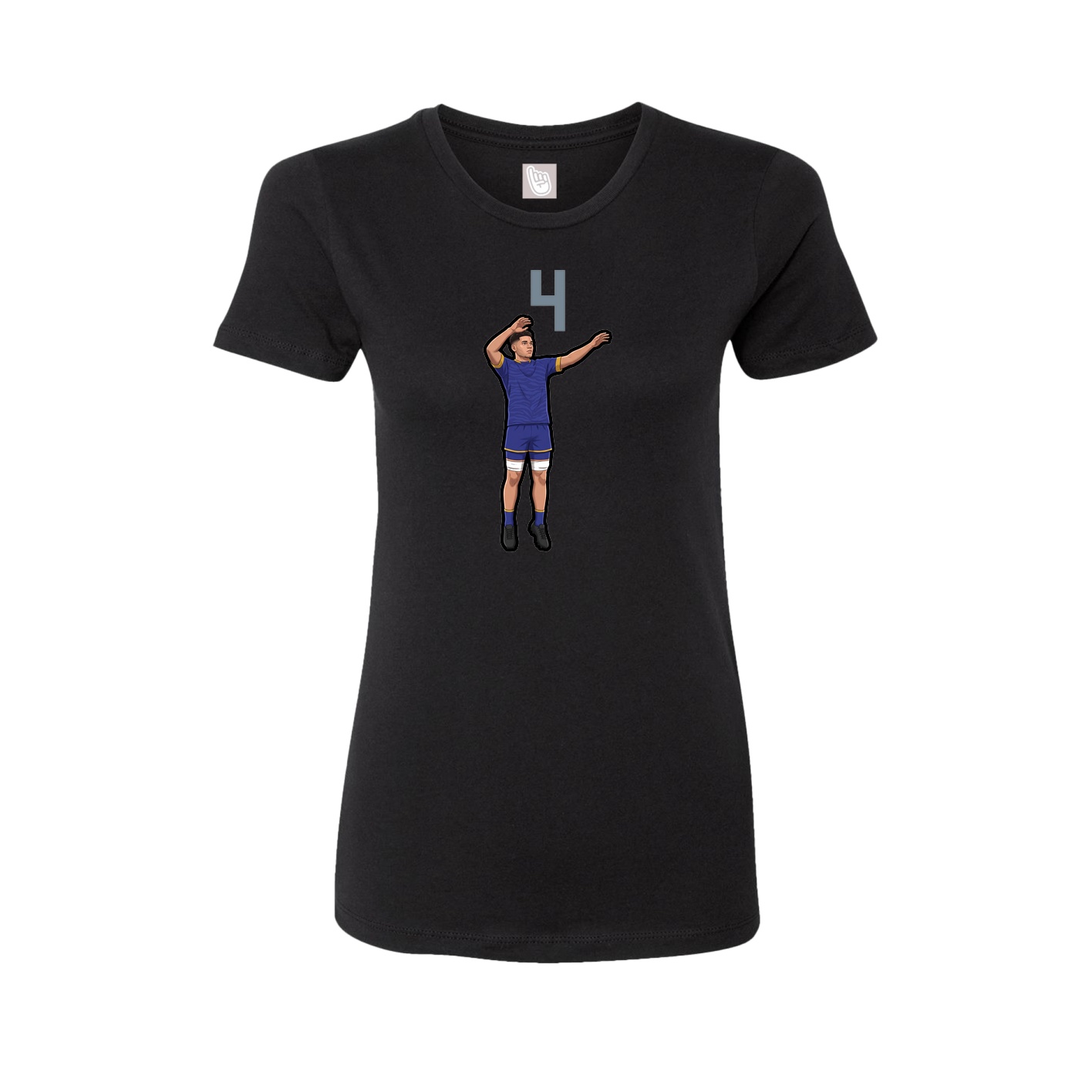 Womens Tee — Number Top in Black