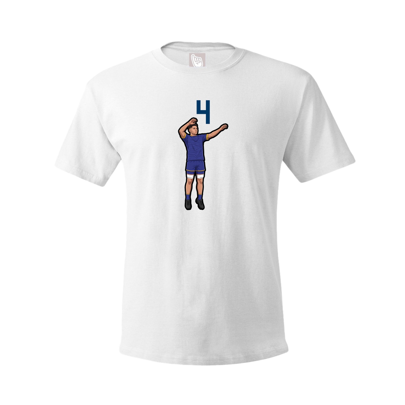 Youth Tee — Number Top in White