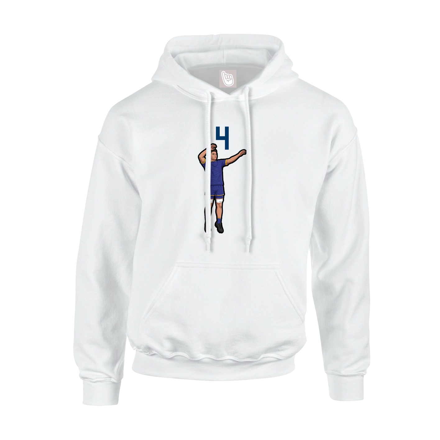 Hoodie — Number Top in White