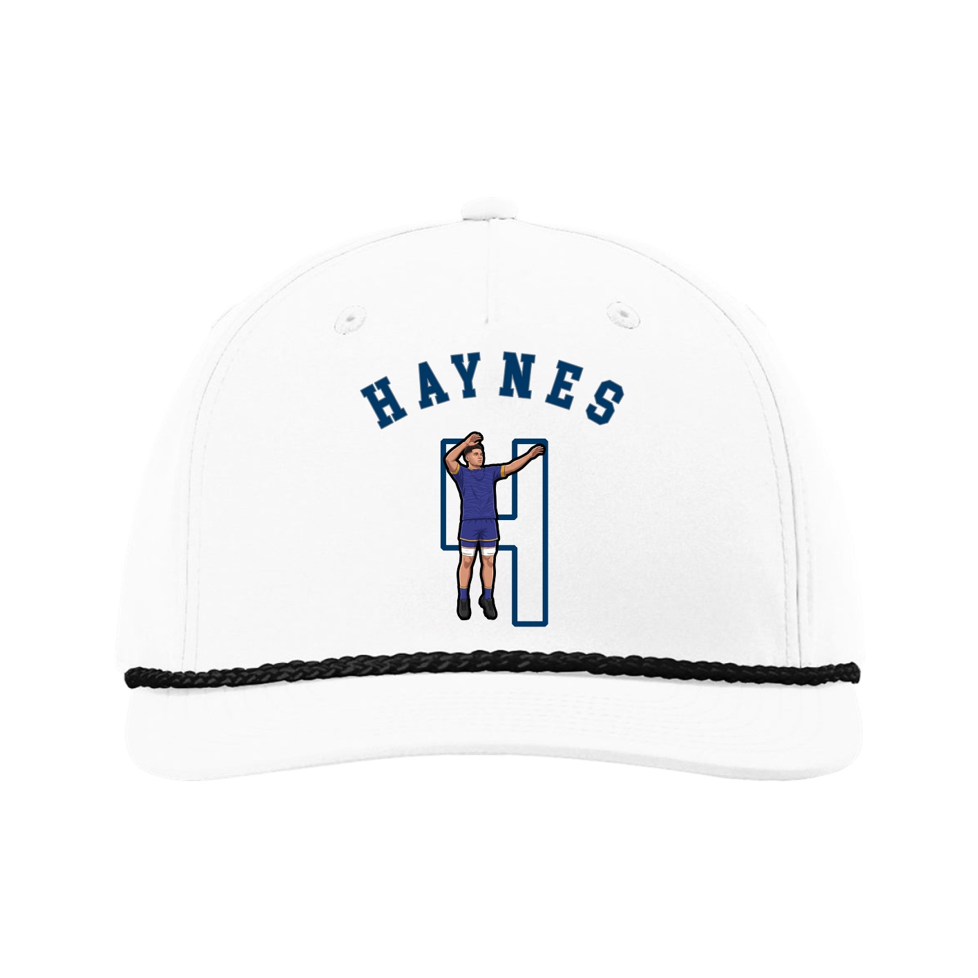 Five-Panel Classic Rope Cap — Shirsey Arch in White