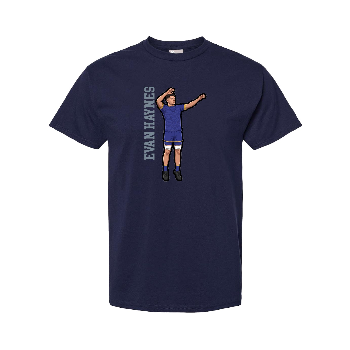 Youth Tee — Name Vertical in Navy