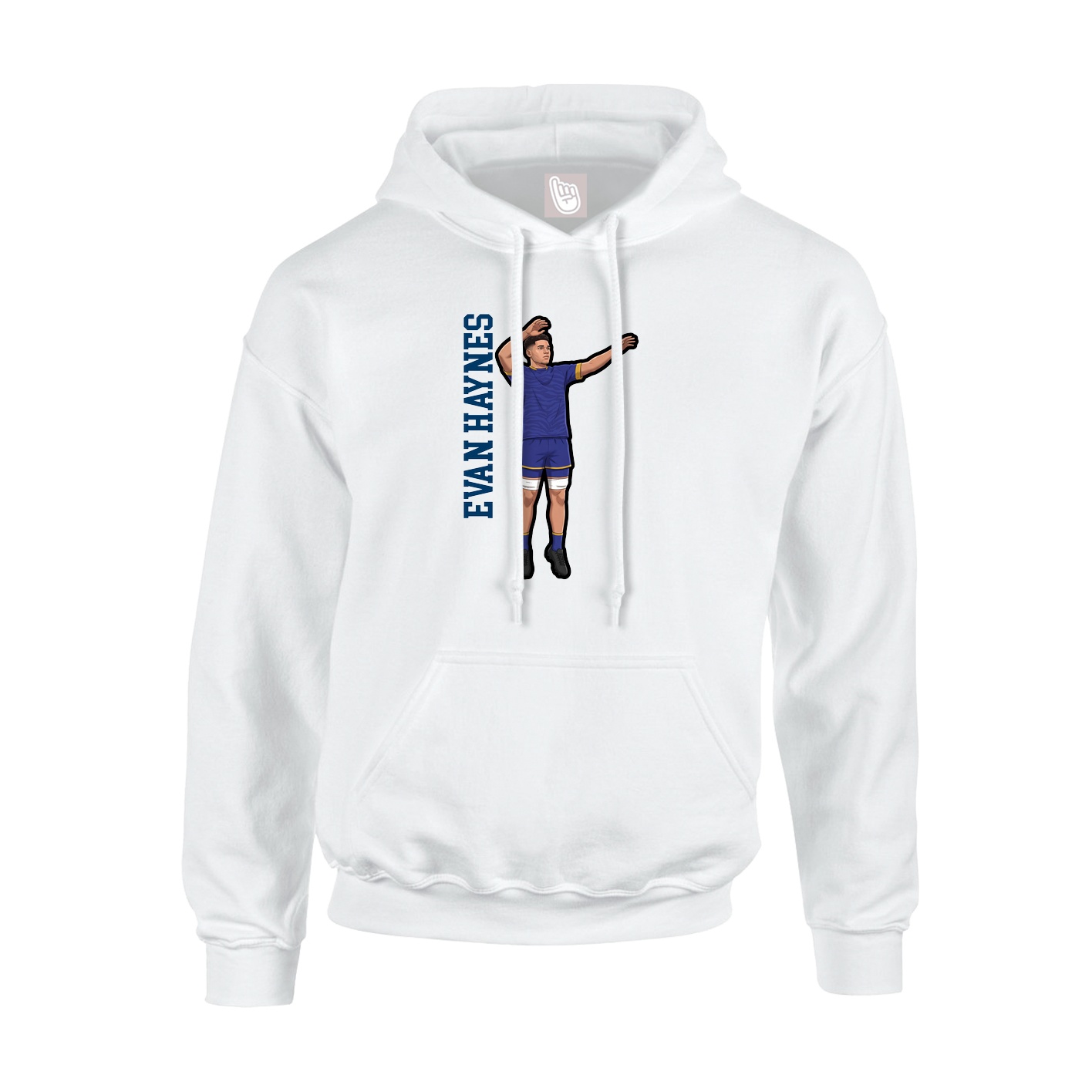 Hoodie — Name Vertical in White