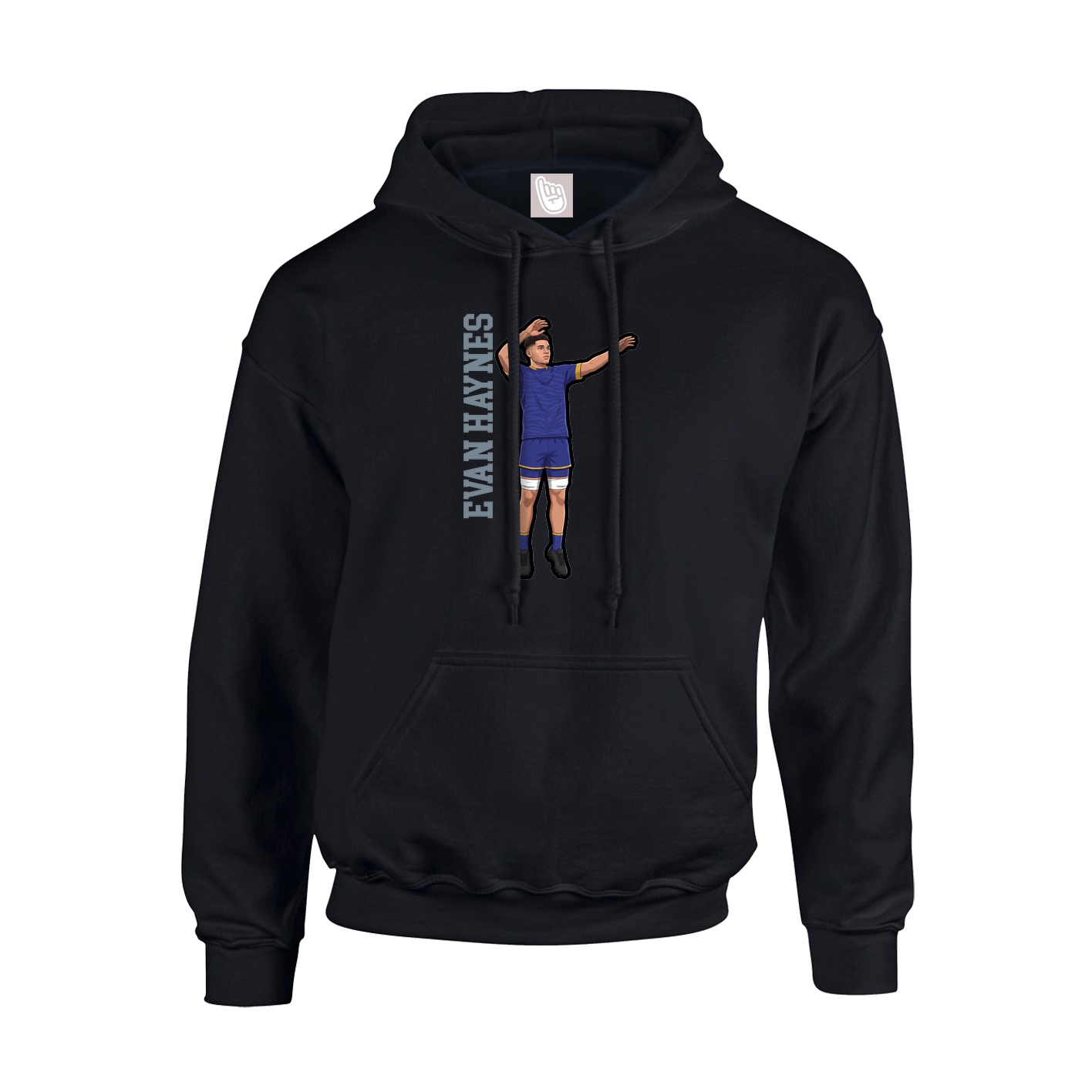 Youth Hoodie — Name Vertical in Black
