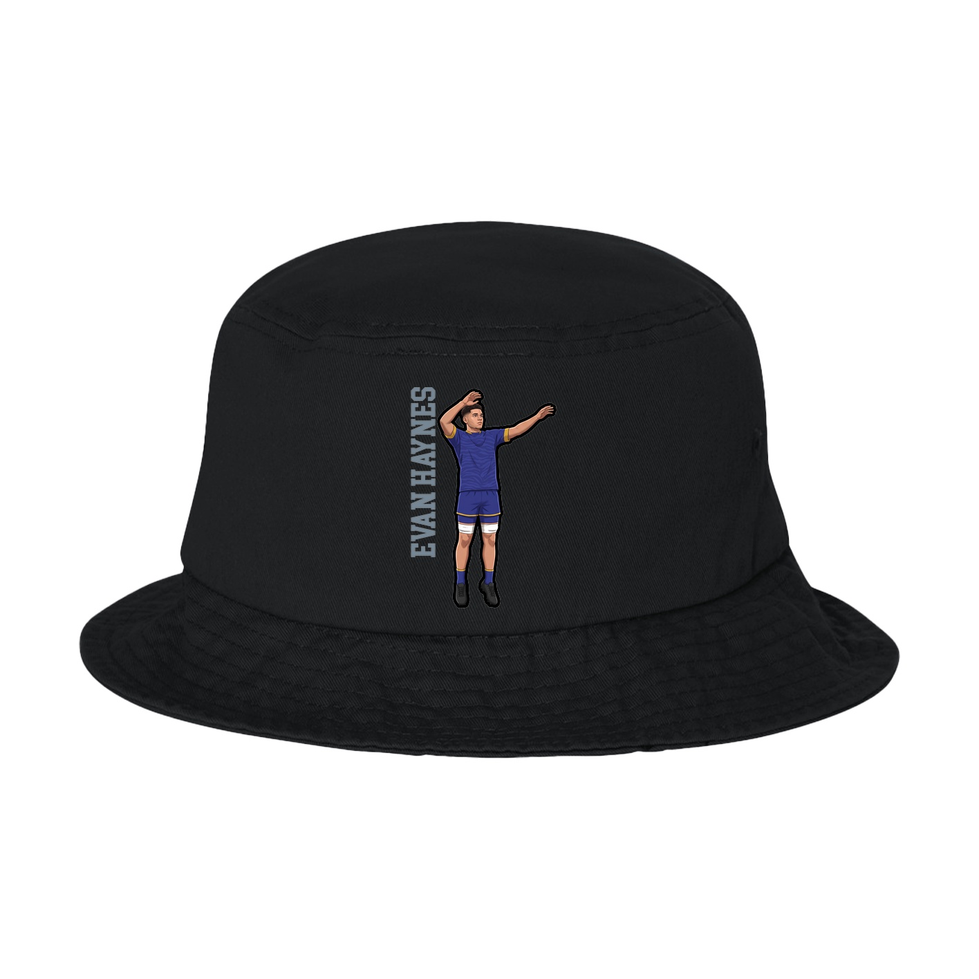 Bucket Cap — Name Vertical in Black