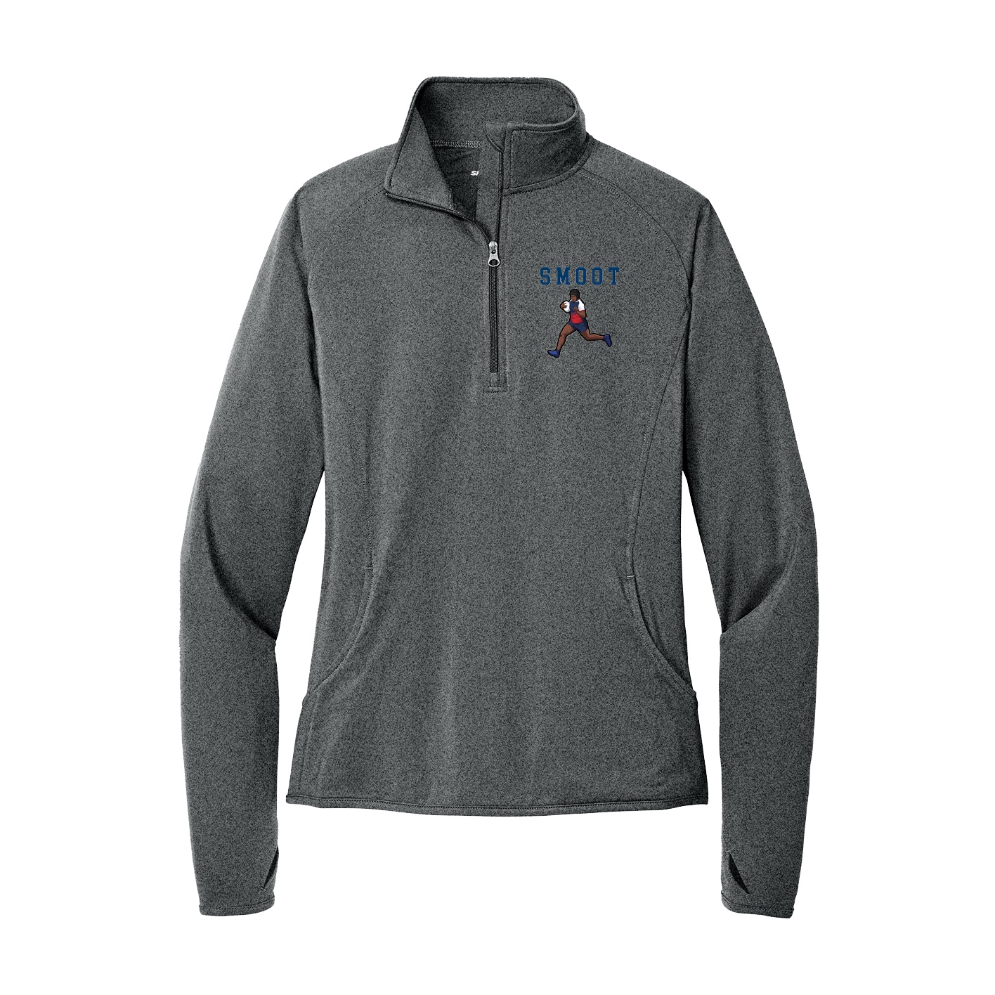 Women's Q-Zip Pullover — Shirsey in Grey