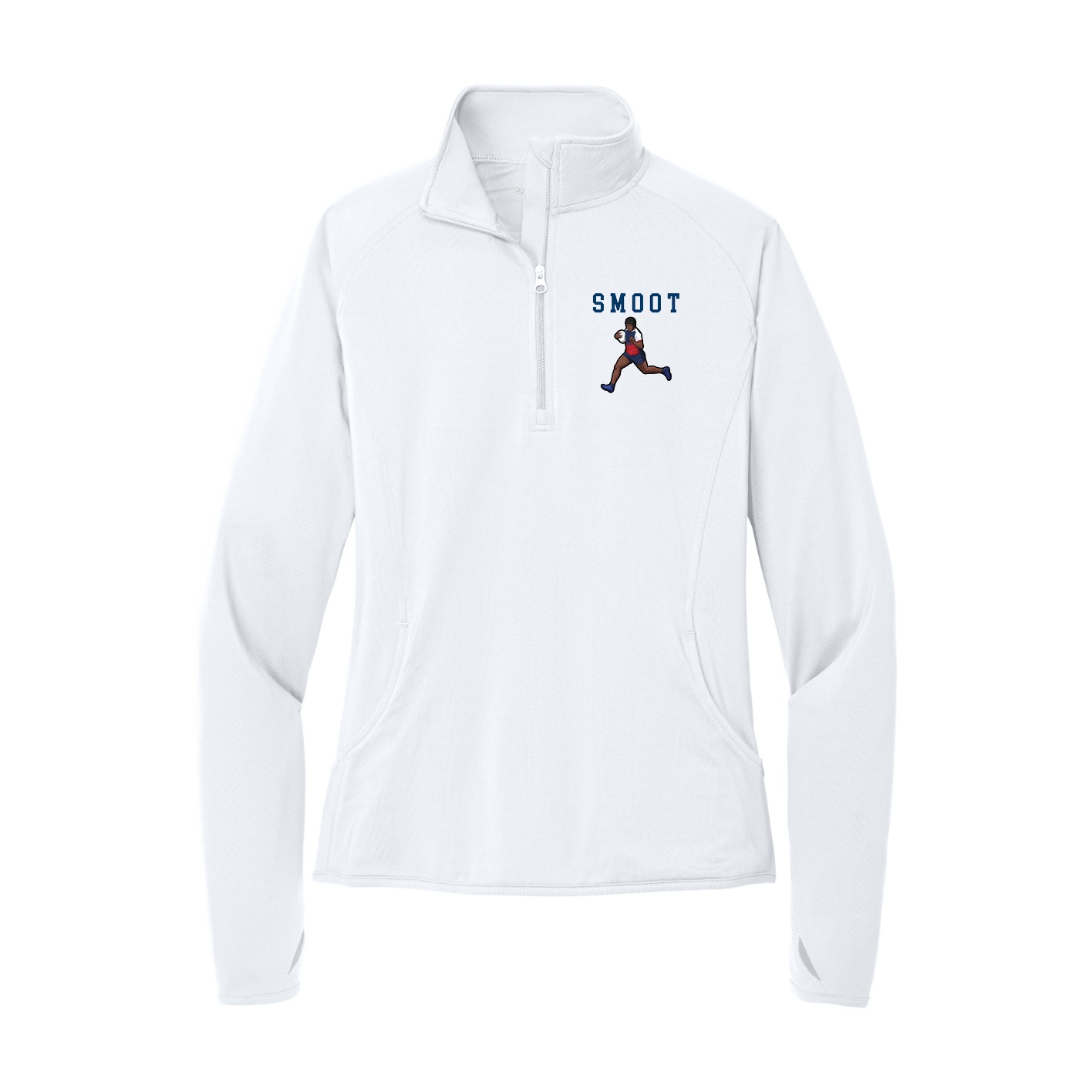 Women's Q-Zip Pullover — Shirsey in White