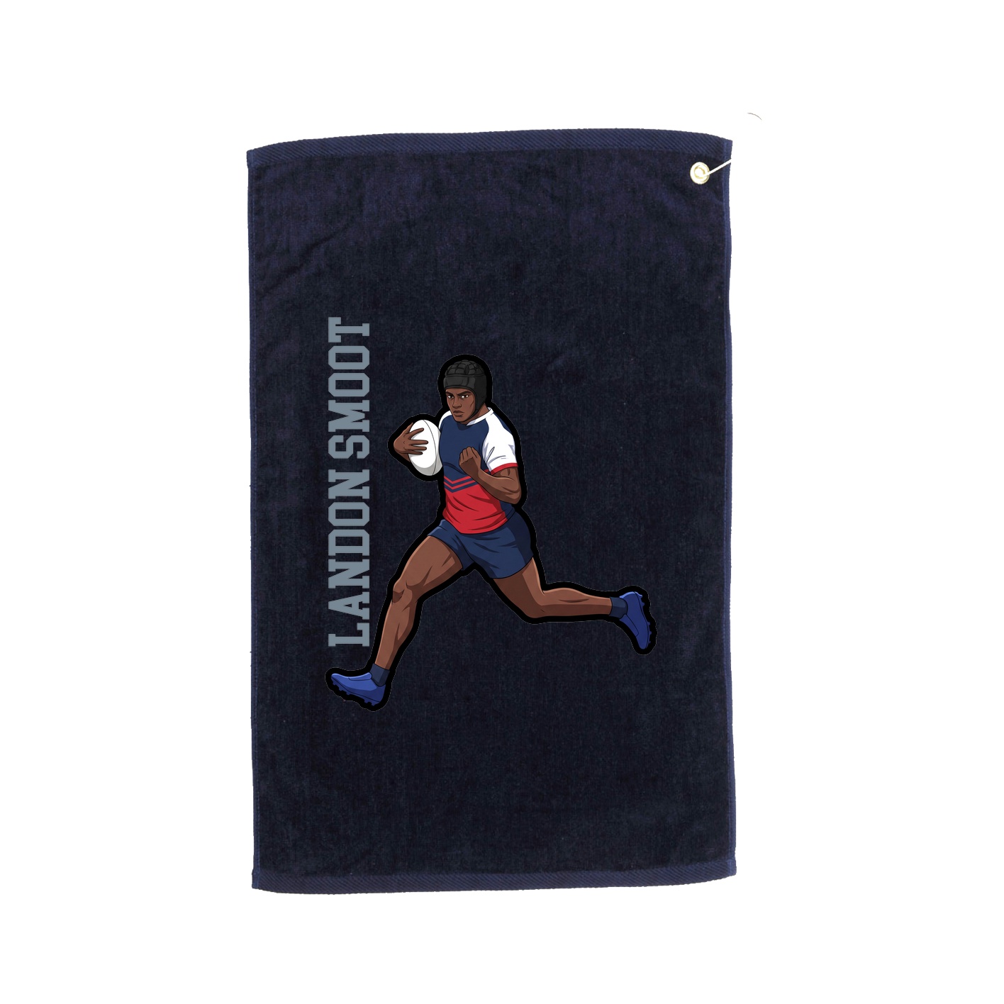 Golf Towel — Name Vertical in Navy