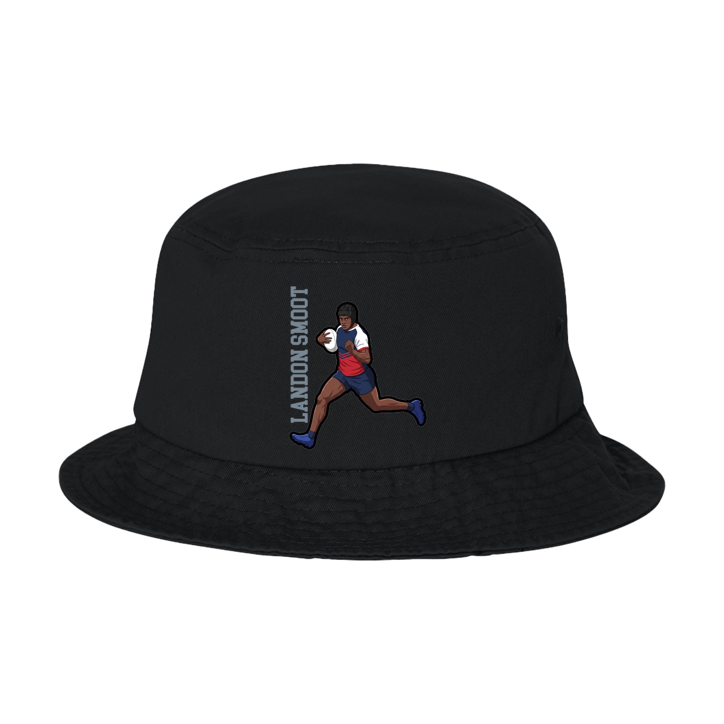 Bucket Cap — Name Vertical in Black