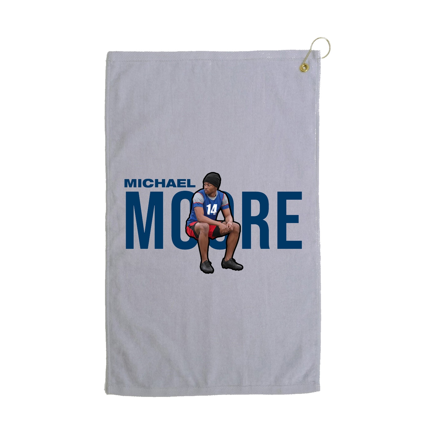 Golf Towel — Player Name in Grey