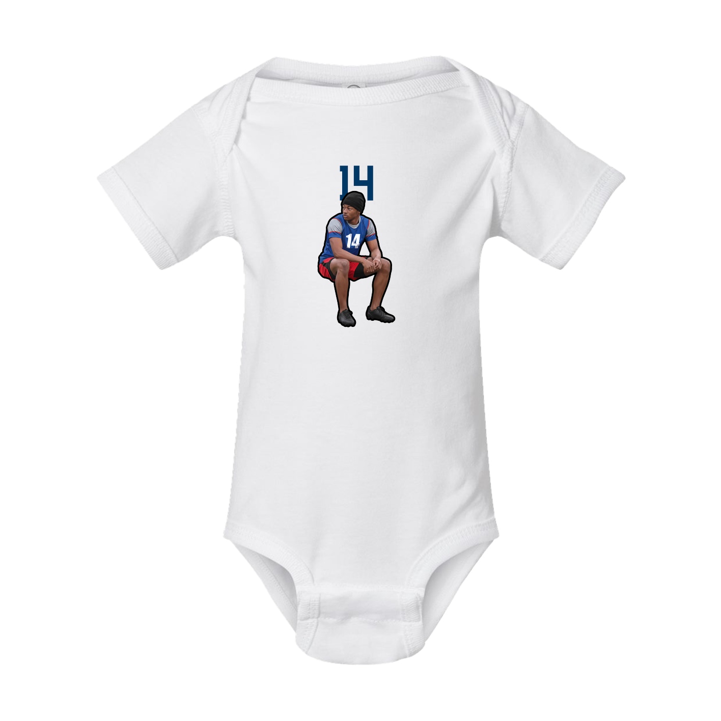 Baby Onesie — Number Top in White