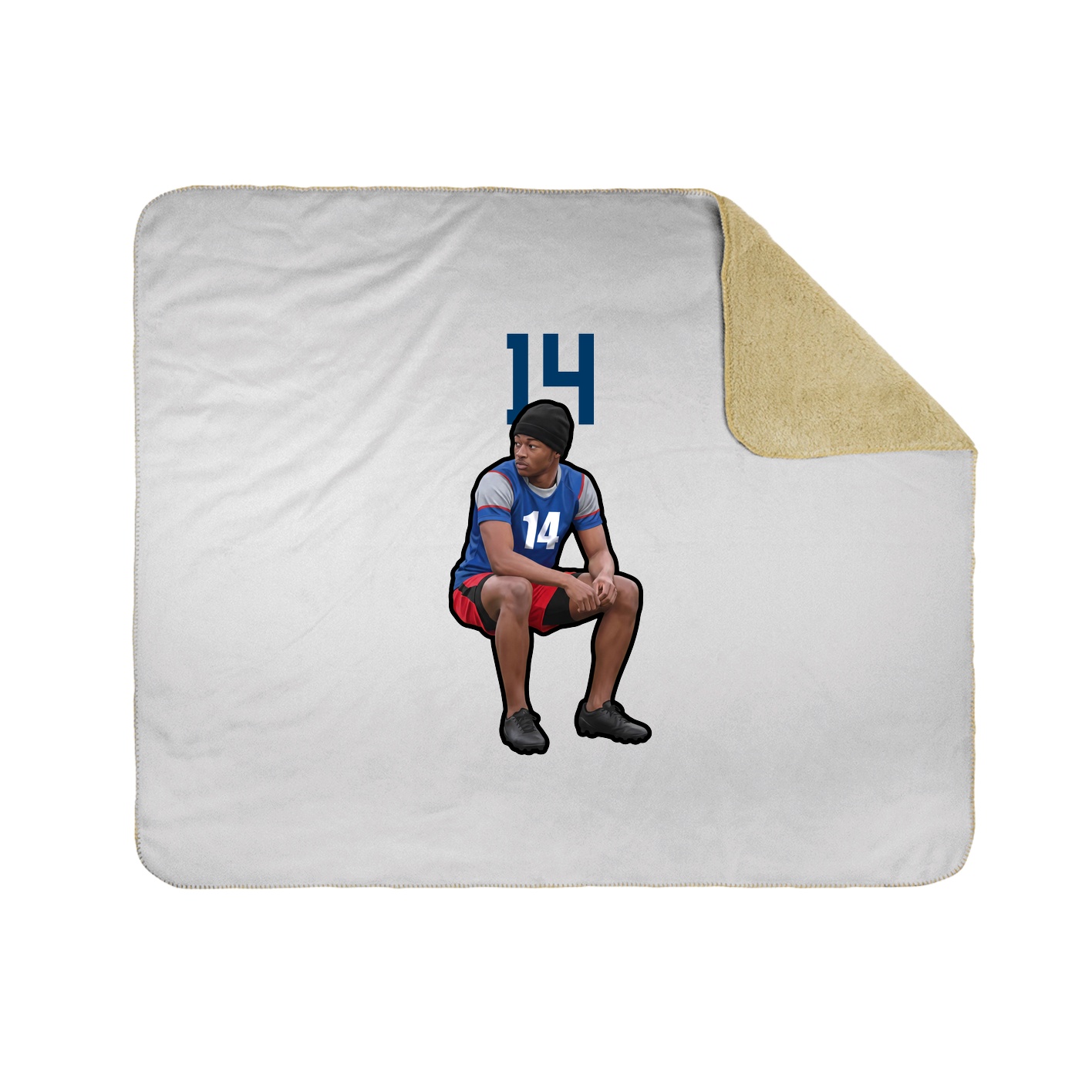 Throw Blanket — Number Top in White