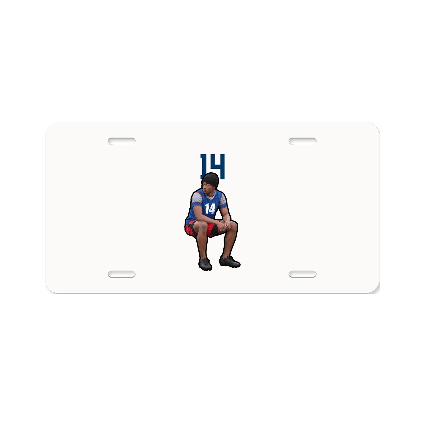 License Plate — Number Top in Classic