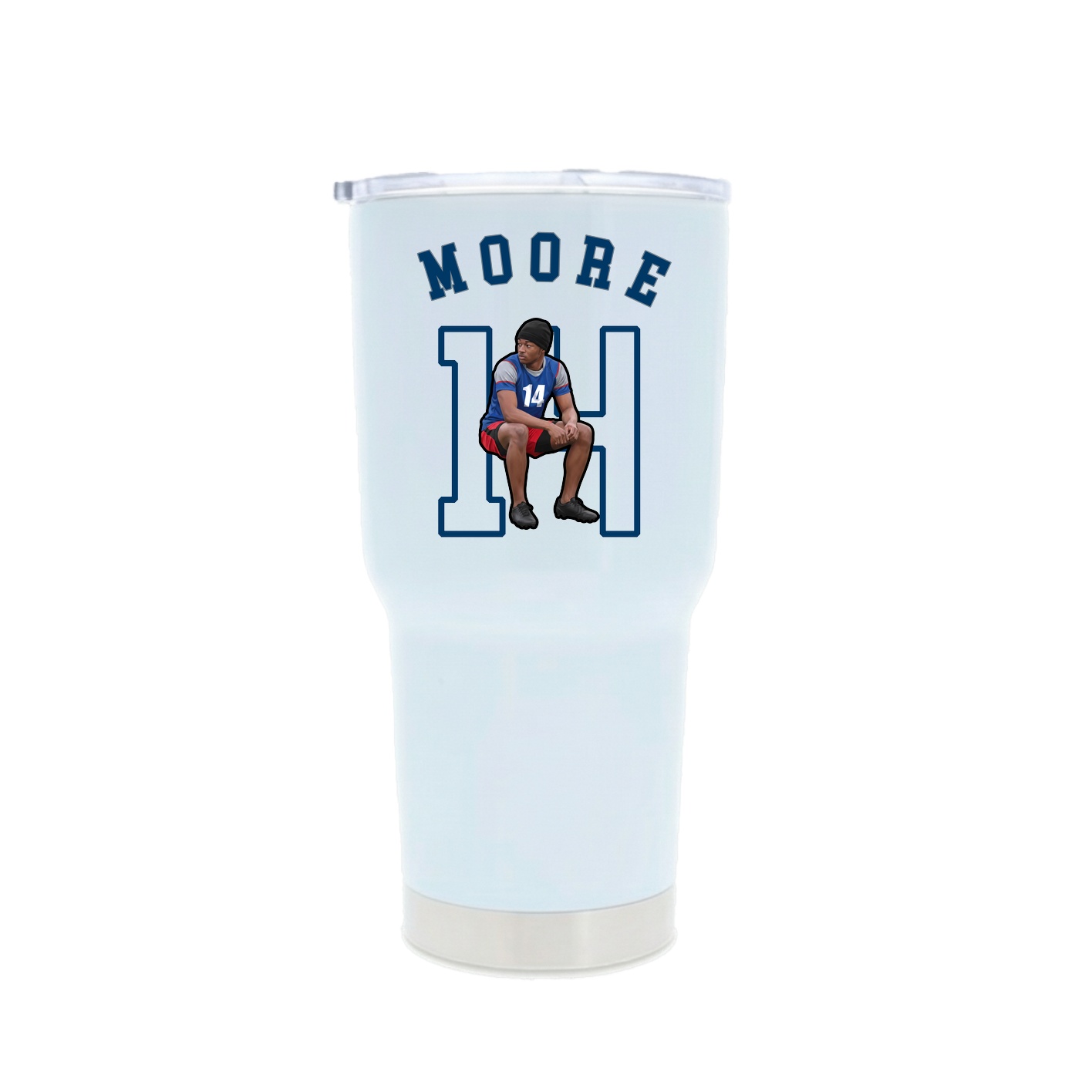 30oz Stainless Steel Tumbler — Shirsey Arch in White