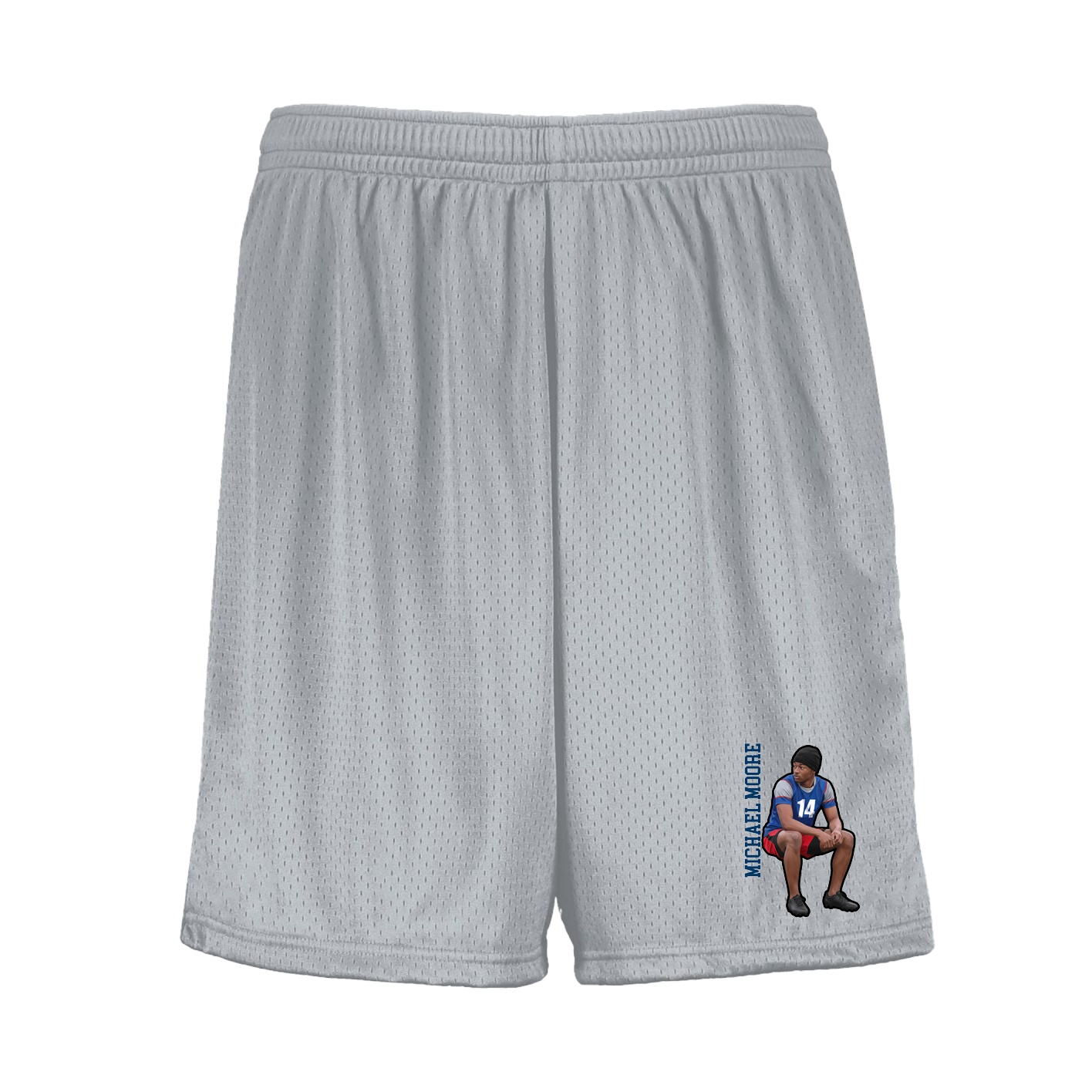 Shorts — Name Vertical in Silver