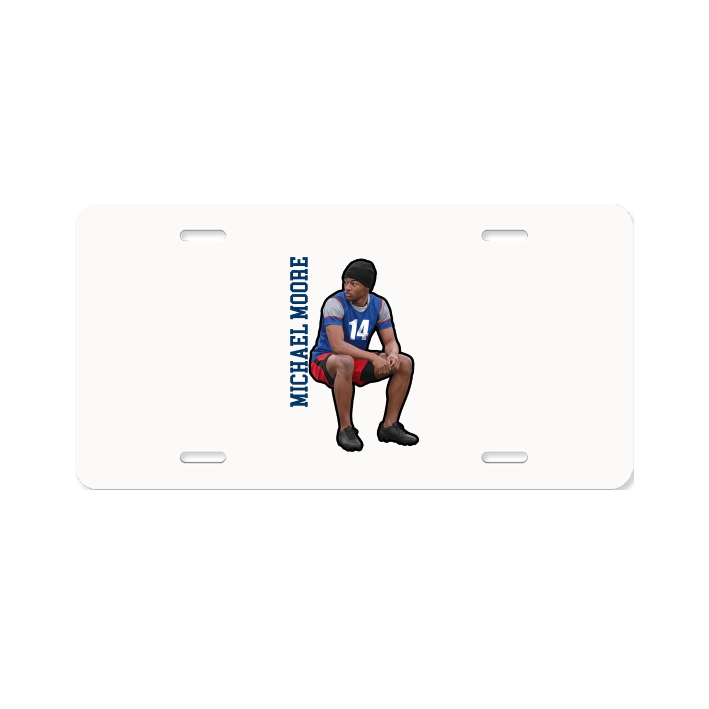 License Plate — Name Vertical in Classic