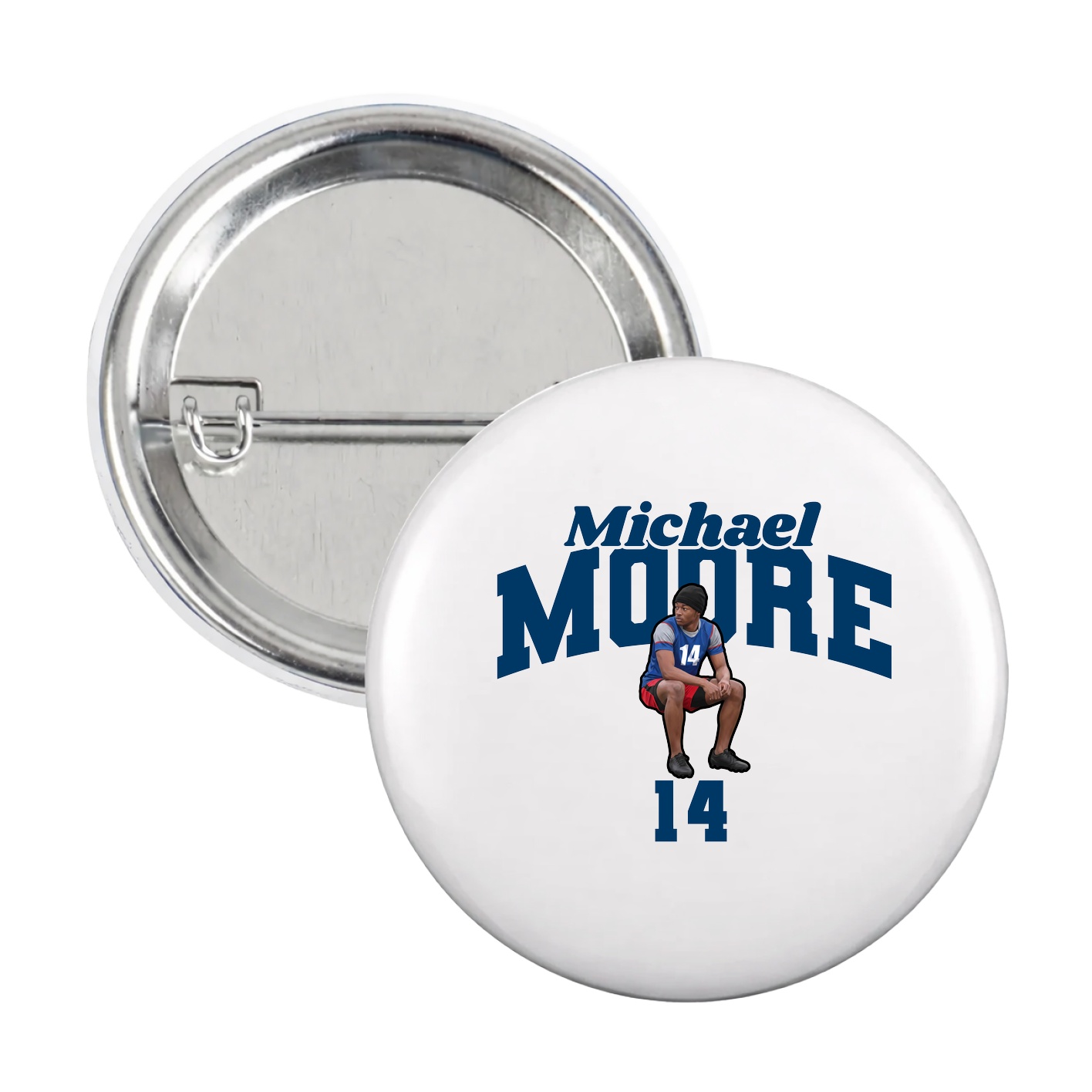 Game Day Button — Signature Arch in White