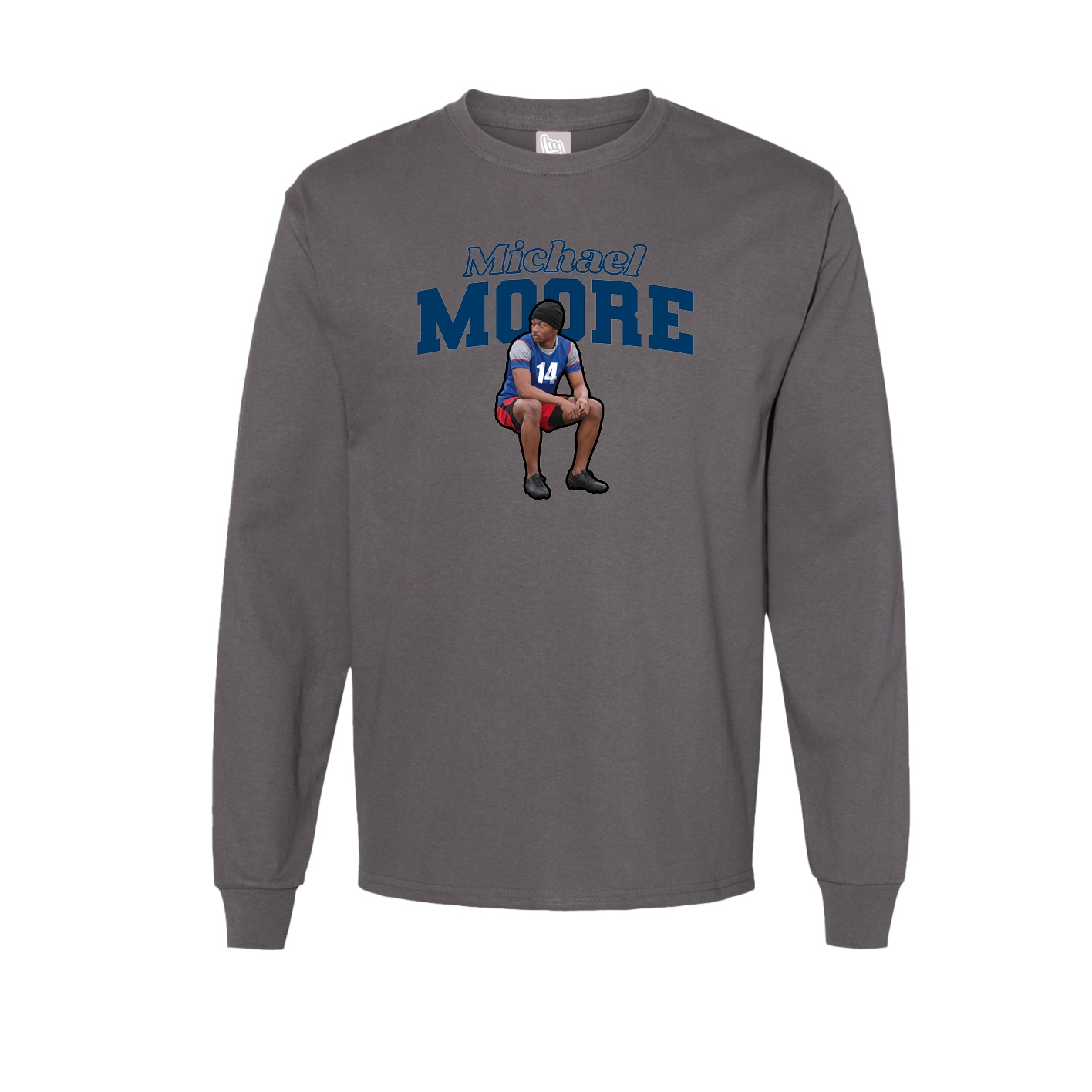 Long Sleeve Tee — Name Arch in Grey