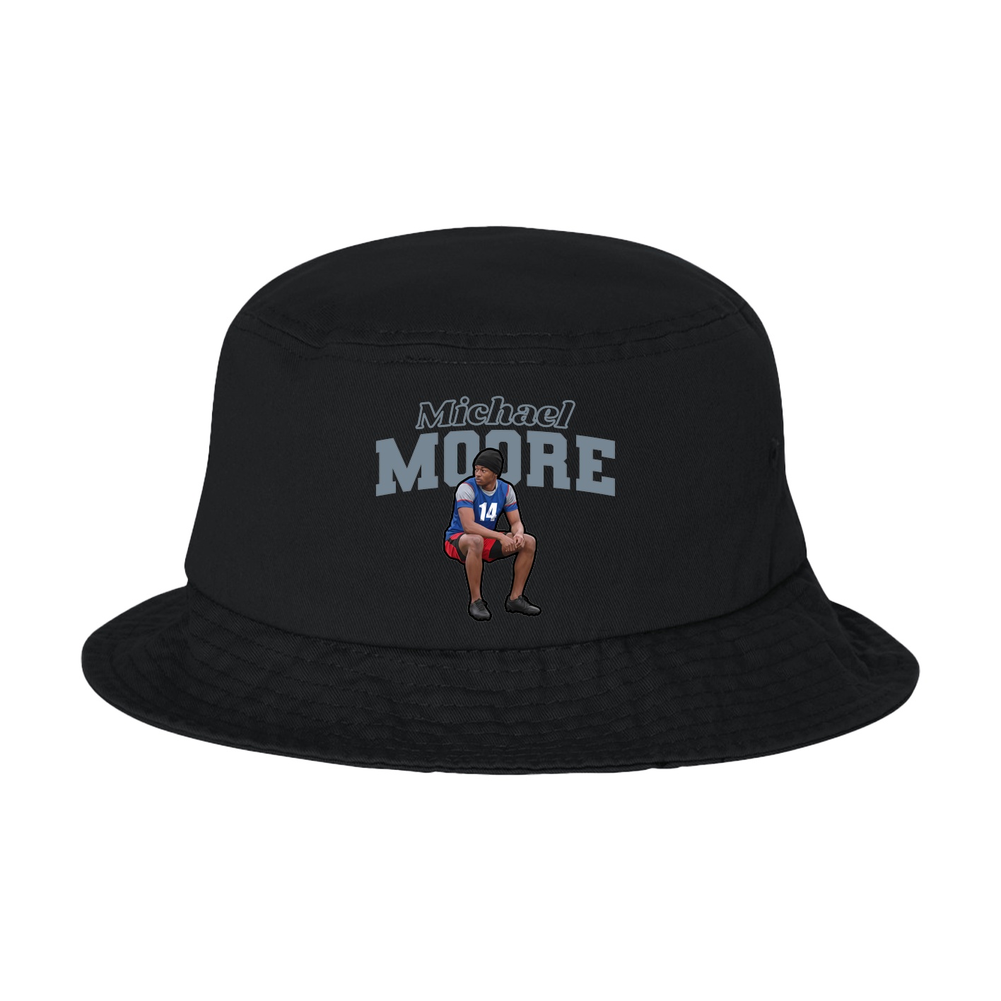 Bucket Cap — Name Arch in Black