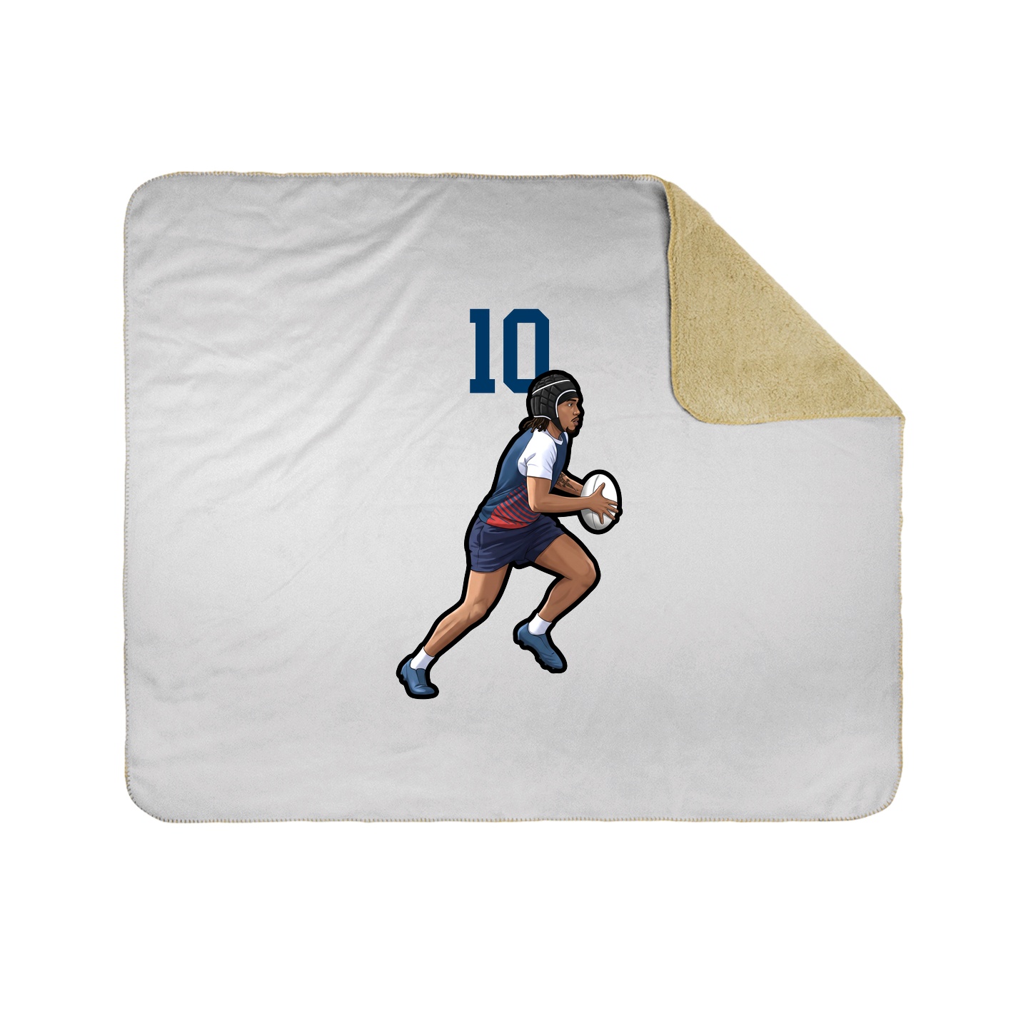 Throw Blanket — Number Top in White