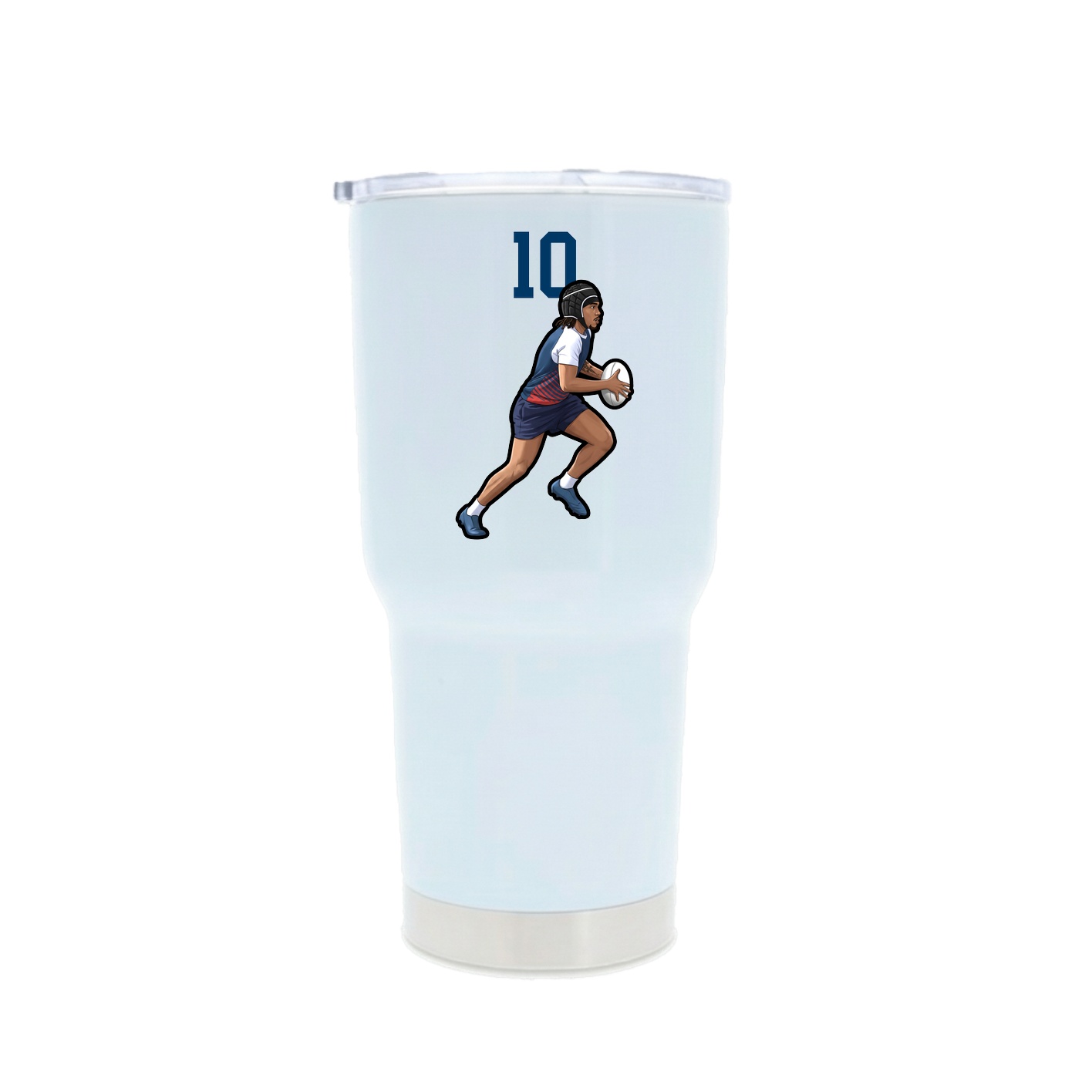 30oz Stainless Steel Tumbler — Number Top in White
