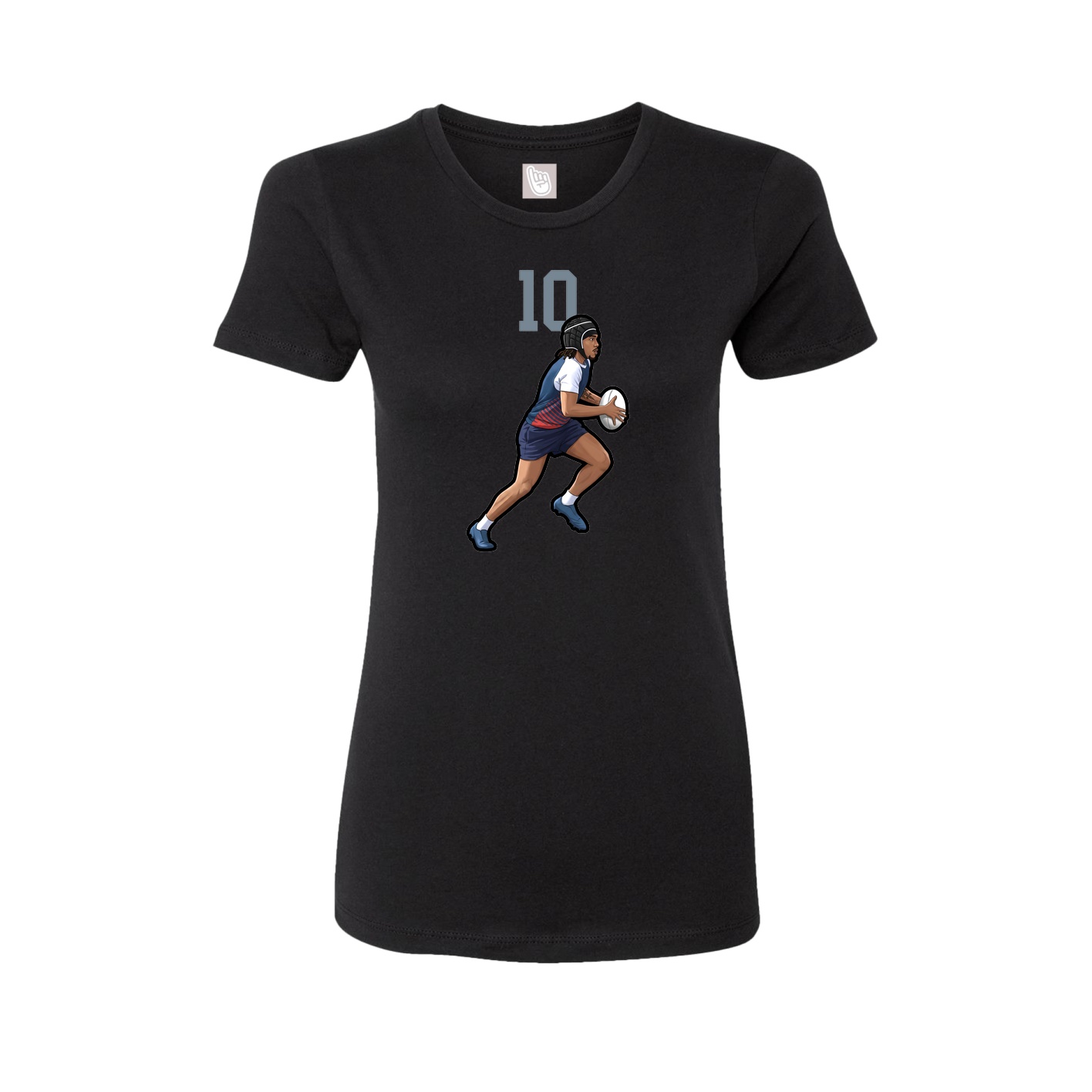 Womens Tee — Number Top in Black