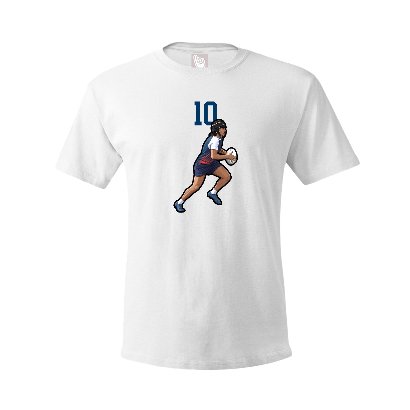 Youth Tee — Number Top in White
