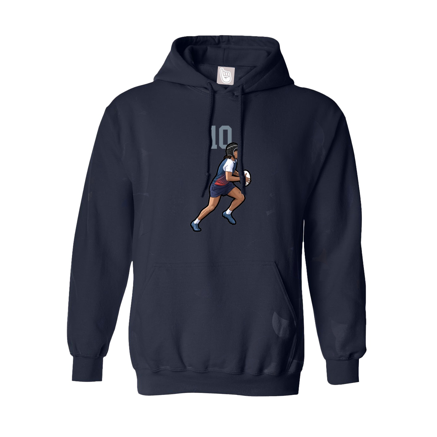 Youth Hoodie — Number Top in Navy