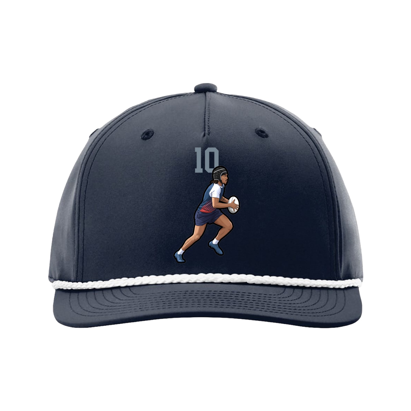 Five-Panel Classic Rope Cap — Number Top in Navy