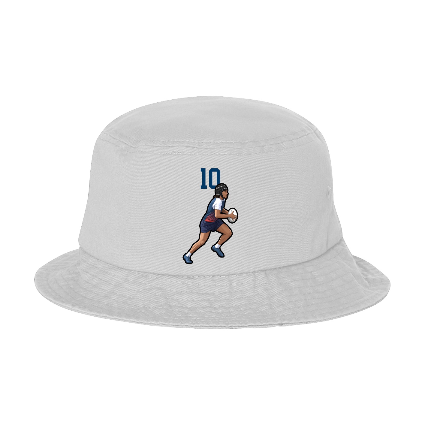 Bucket Cap — Number Top in White