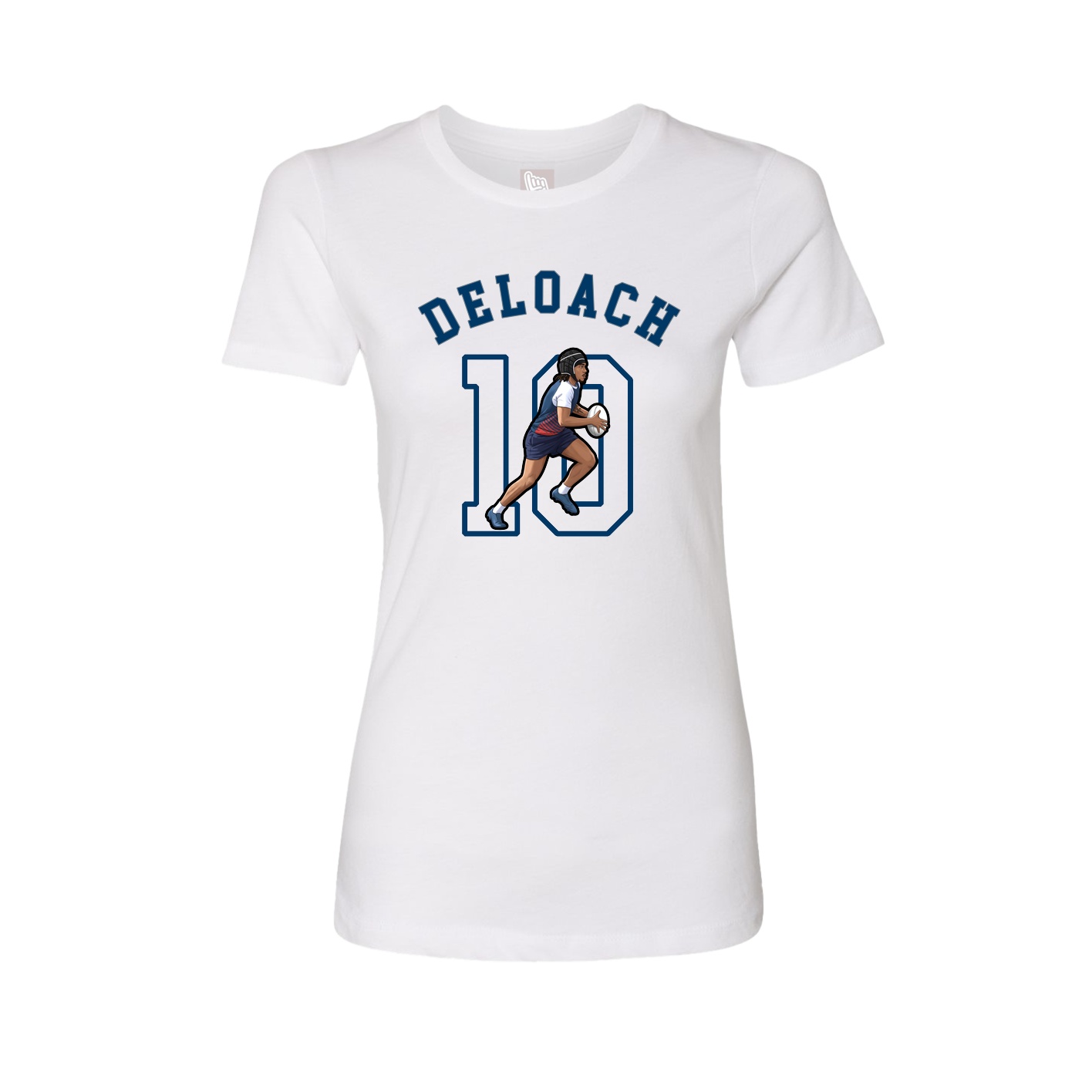 Fitted Women's Tee — Shirsey Arch in White