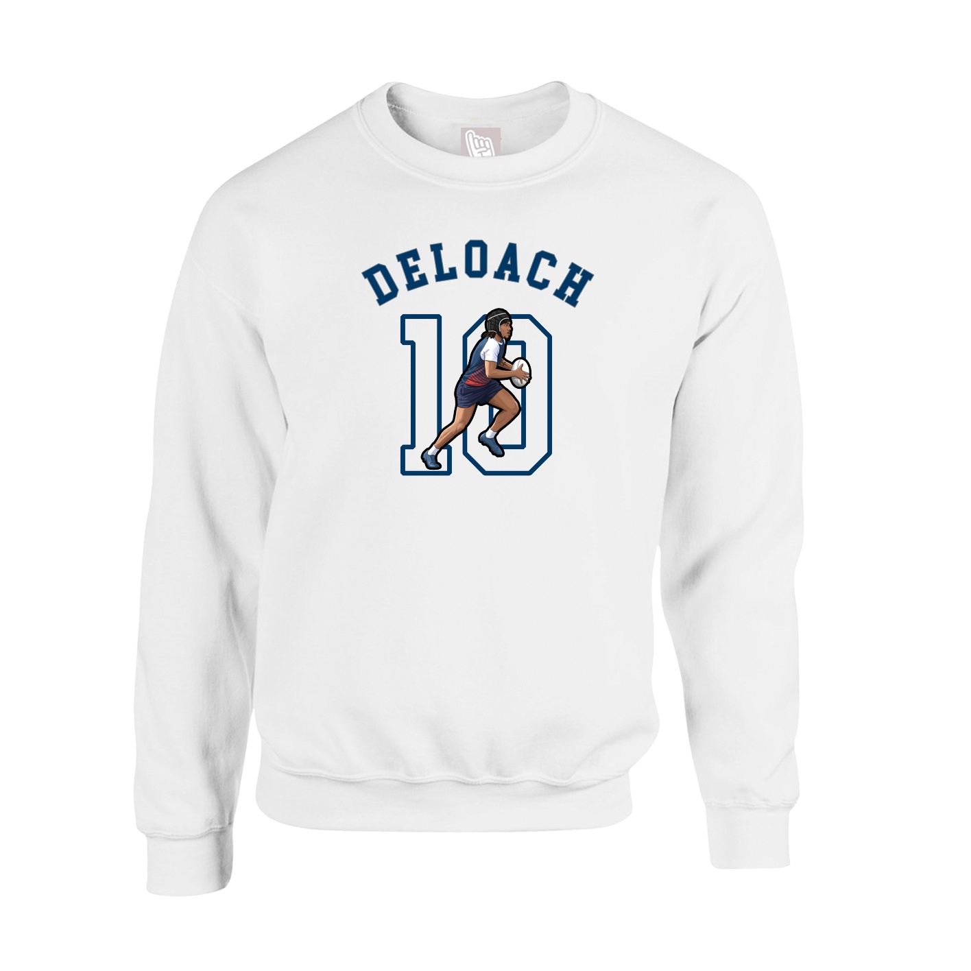 Fleece Crew — Shirsey Arch in White