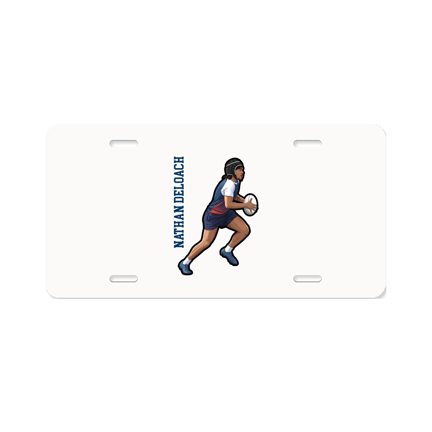 License Plate — Name Vertical in Classic