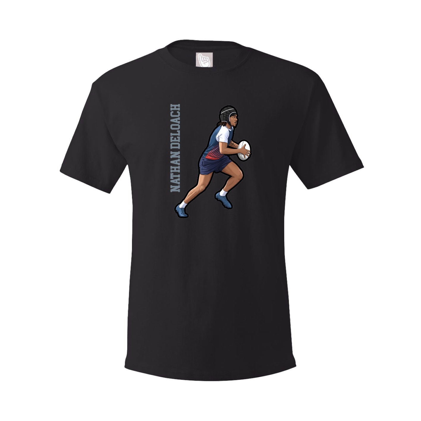 Youth Tee — Name Vertical in Black