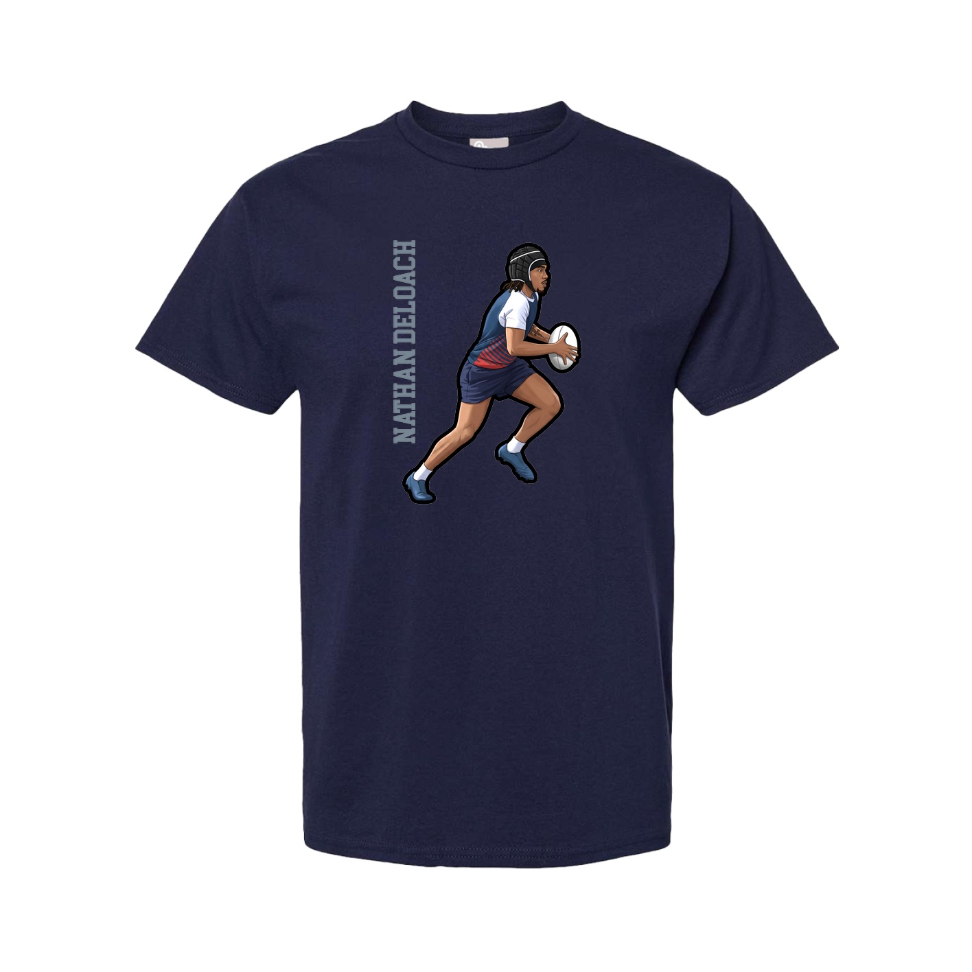 Youth Tee — Name Vertical in Navy