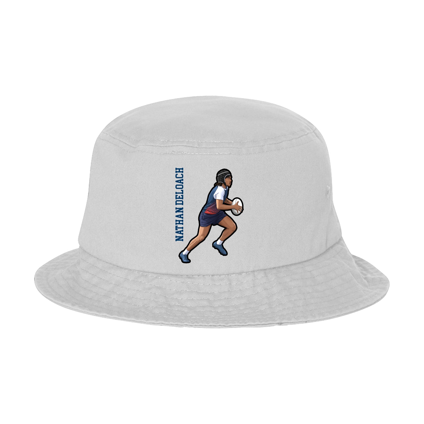 Bucket Cap — Name Vertical in White