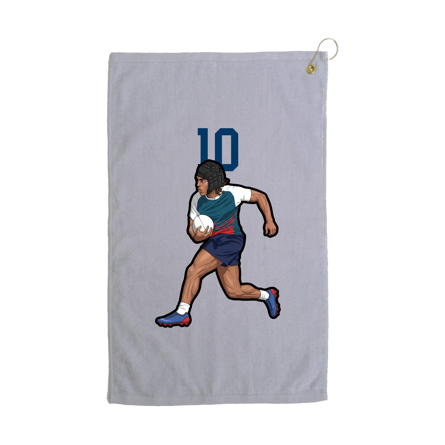 Golf Towel — Number Top in Grey