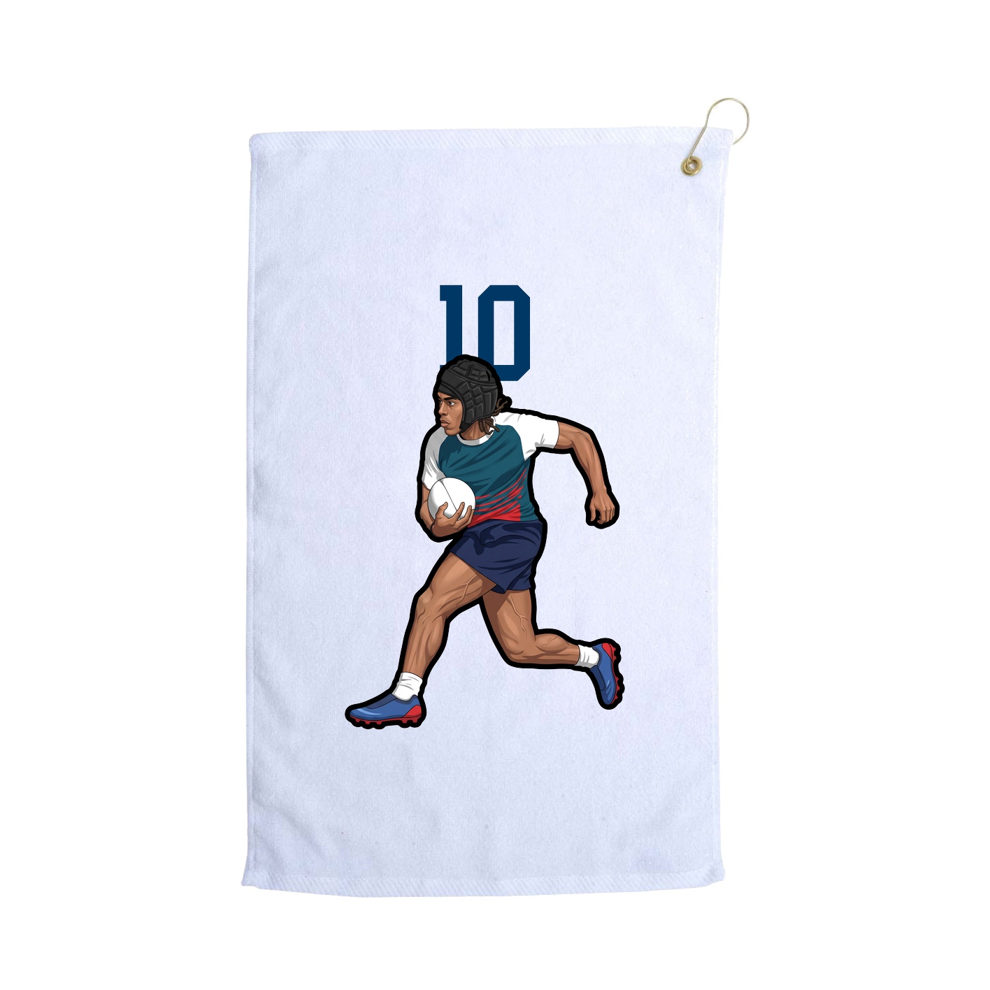 Golf Towel — Number Top in White