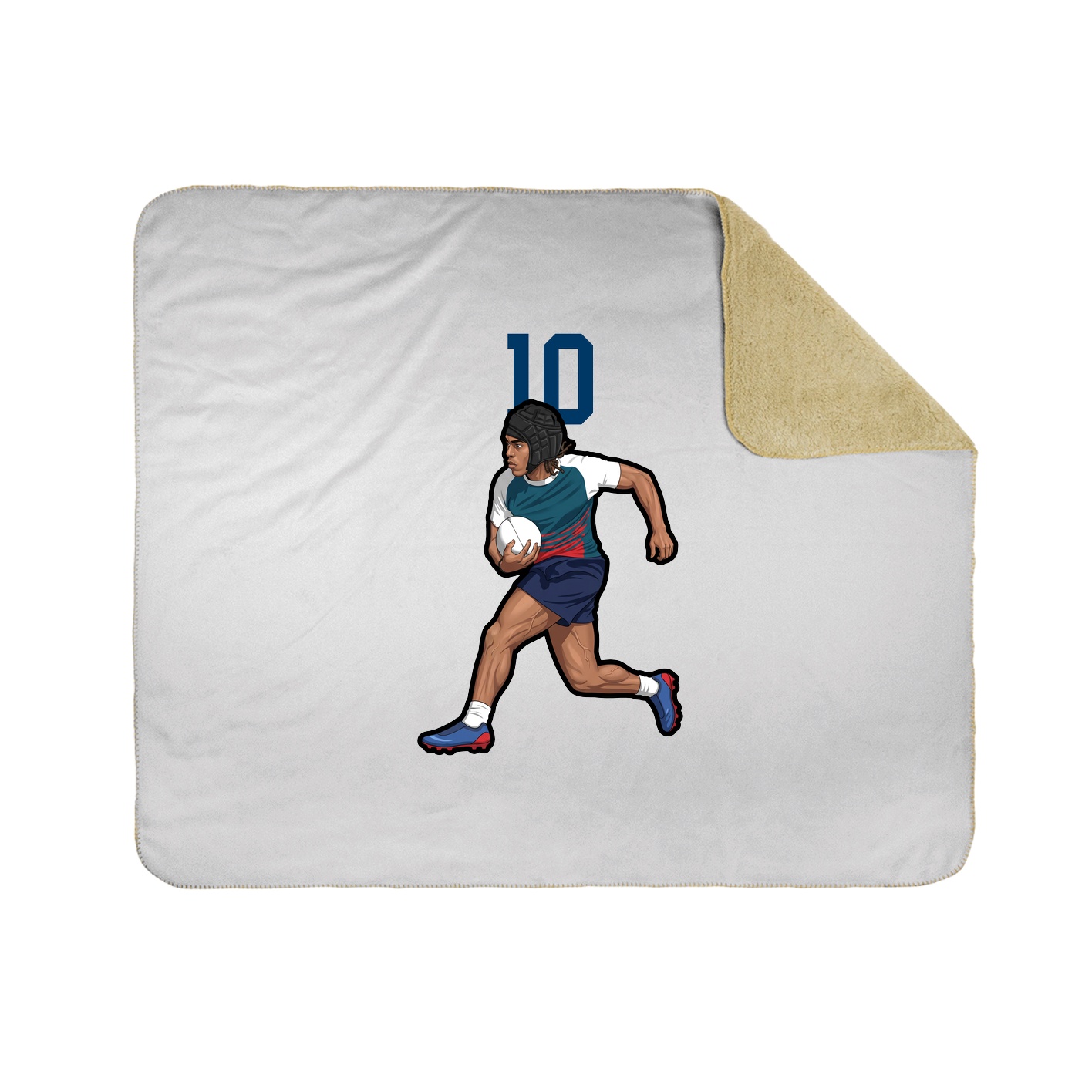Throw Blanket — Number Top in White