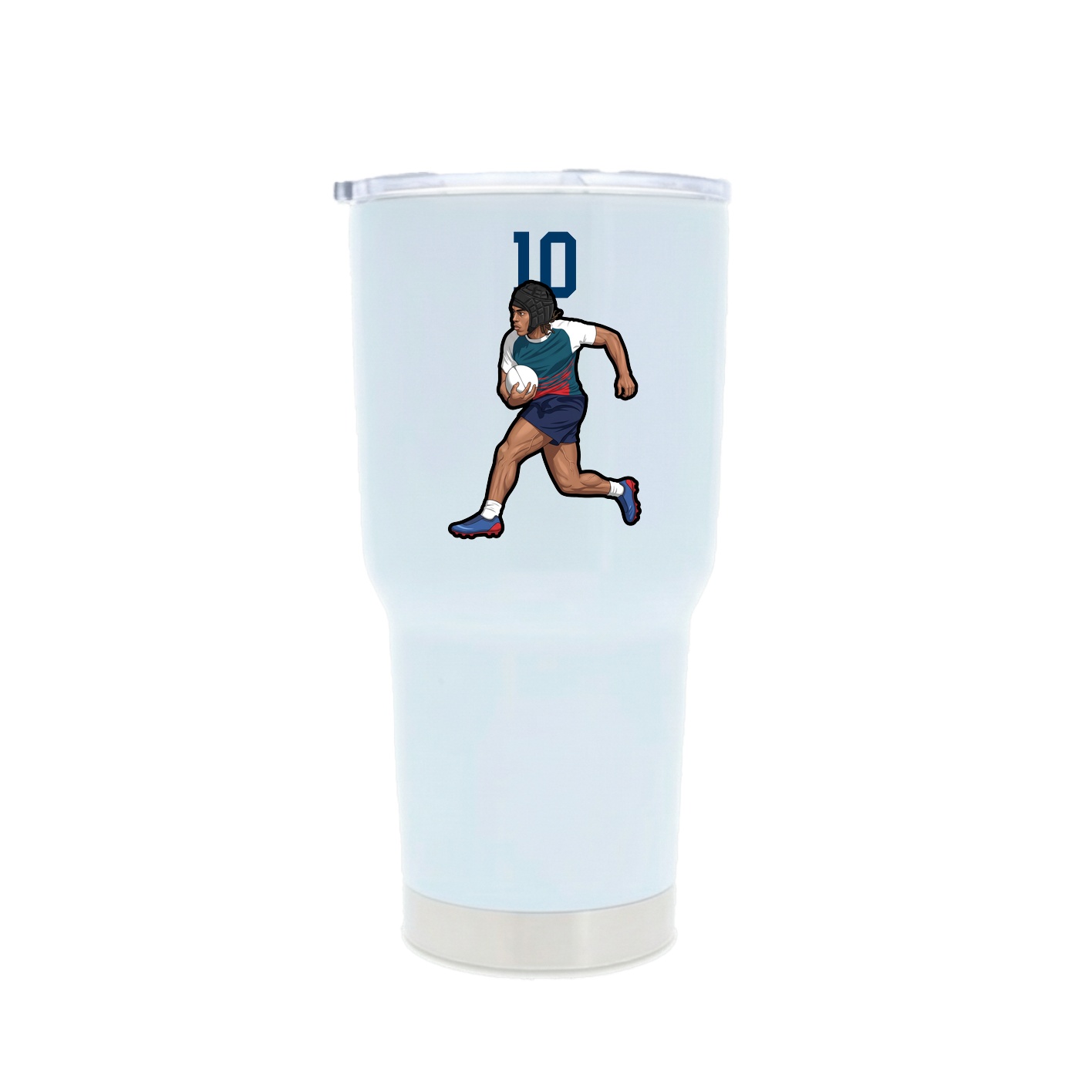 30oz Stainless Steel Tumbler — Number Top in White