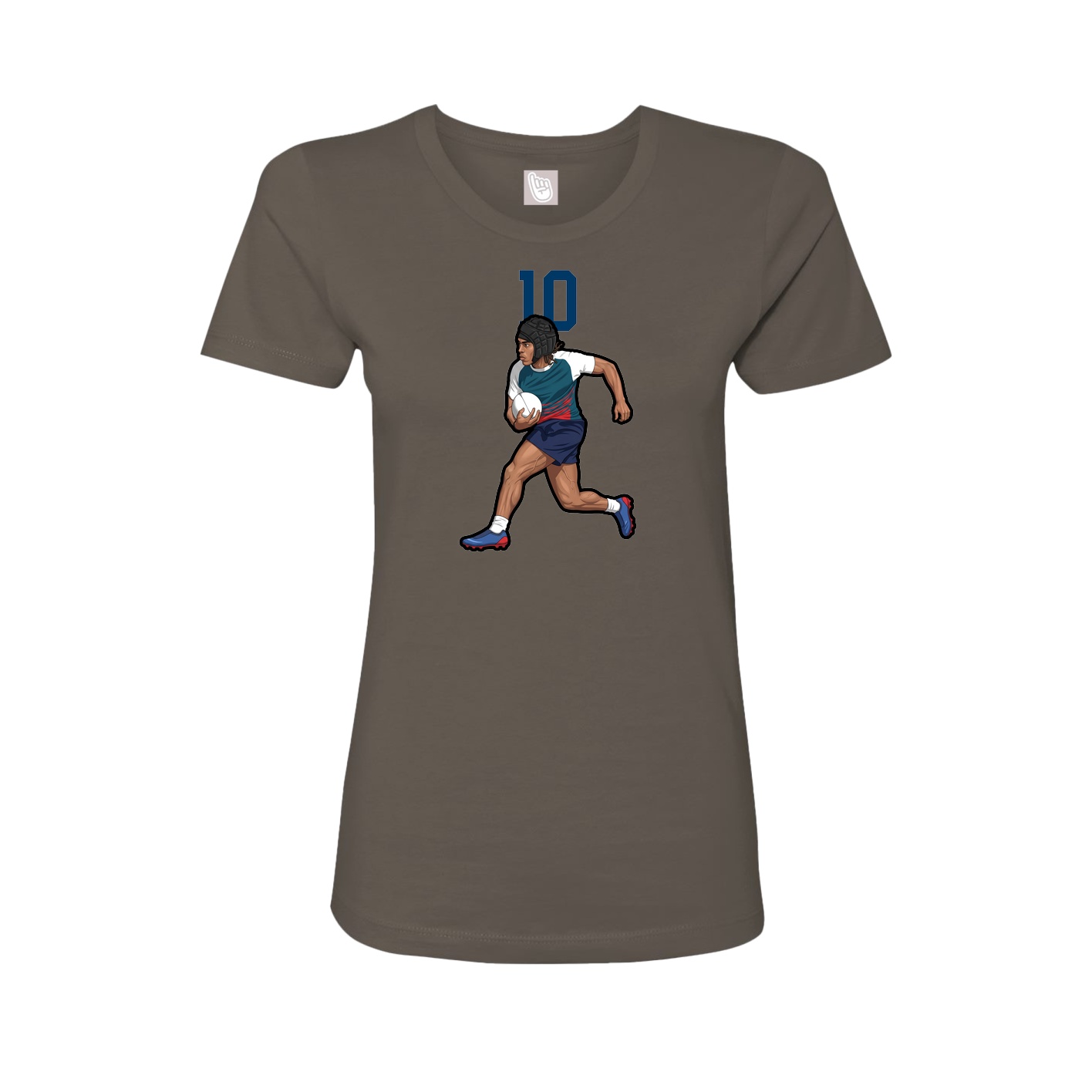 Womens Tee — Number Top in Grey