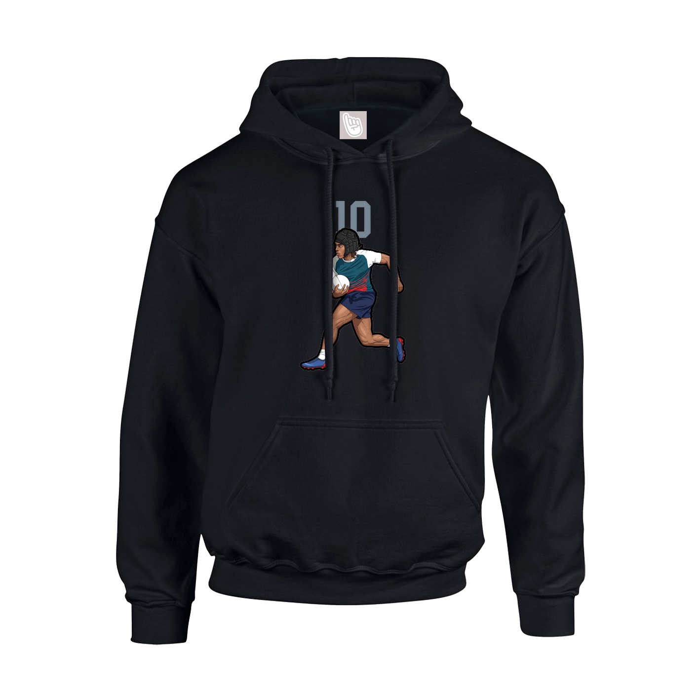 Hoodie — Number Top in Black