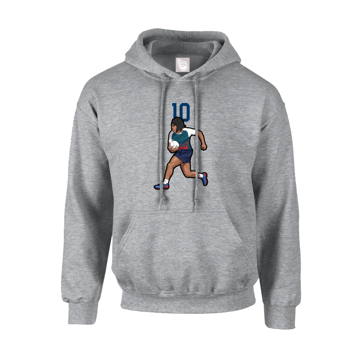 Youth Hoodie — Number Top in Grey